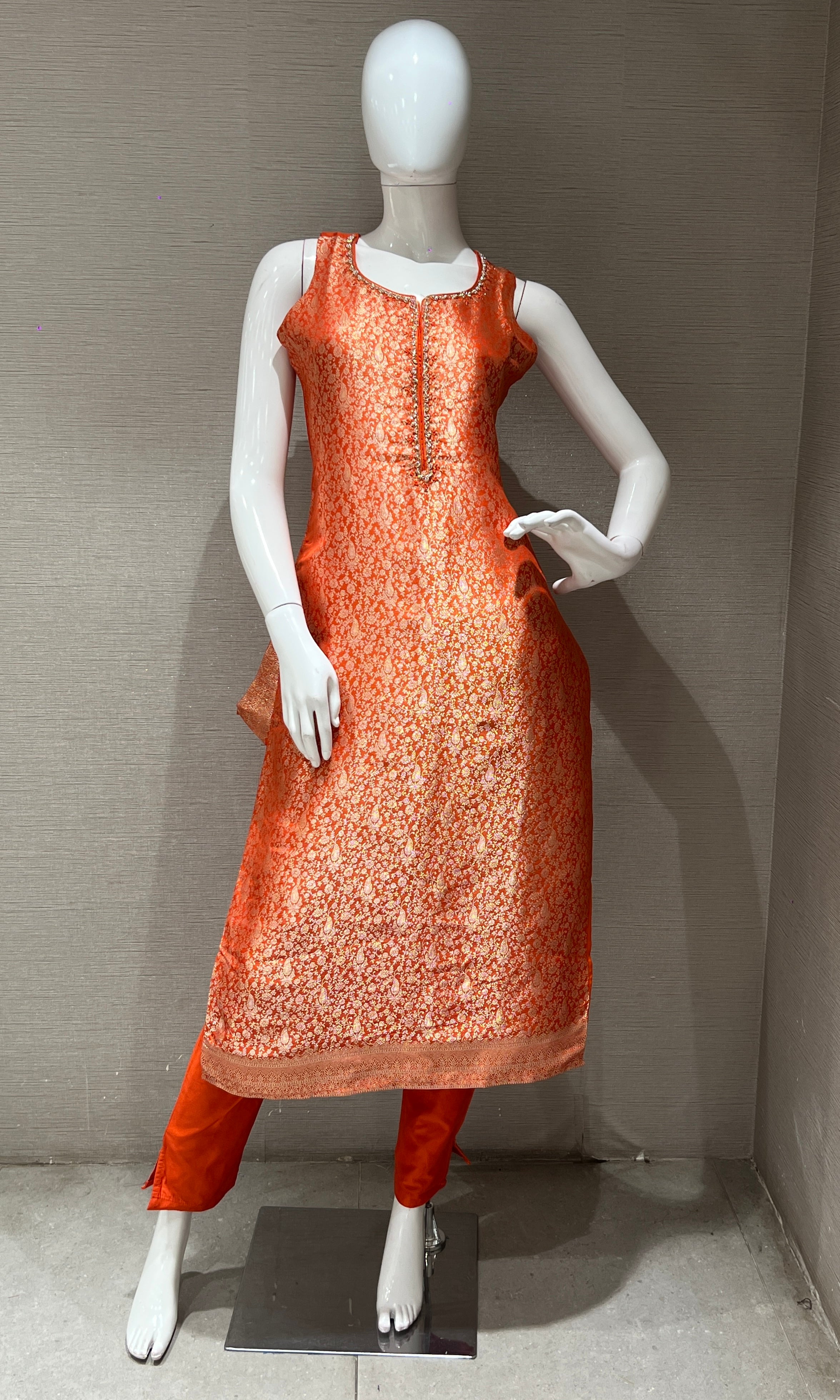 Orange kurta set