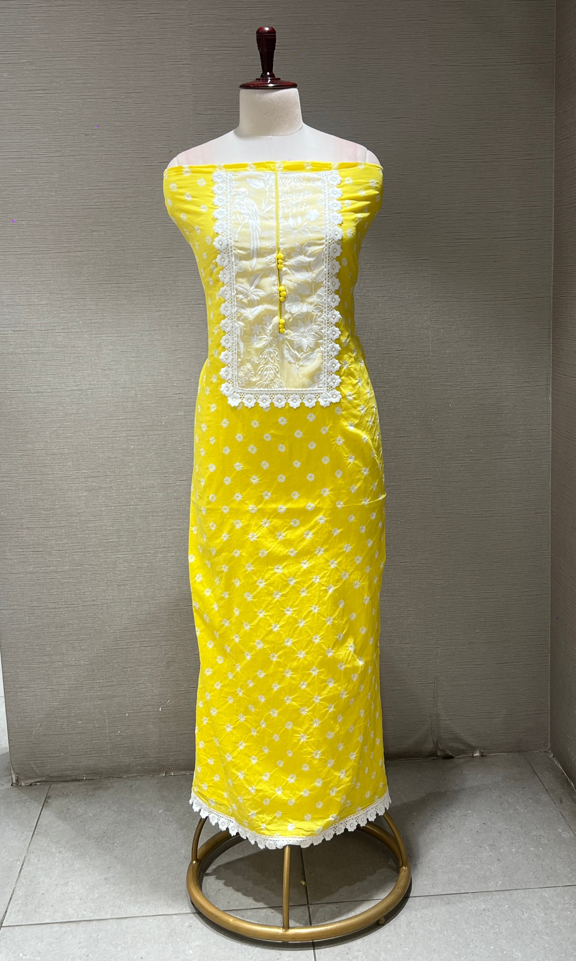 Yellow dress material