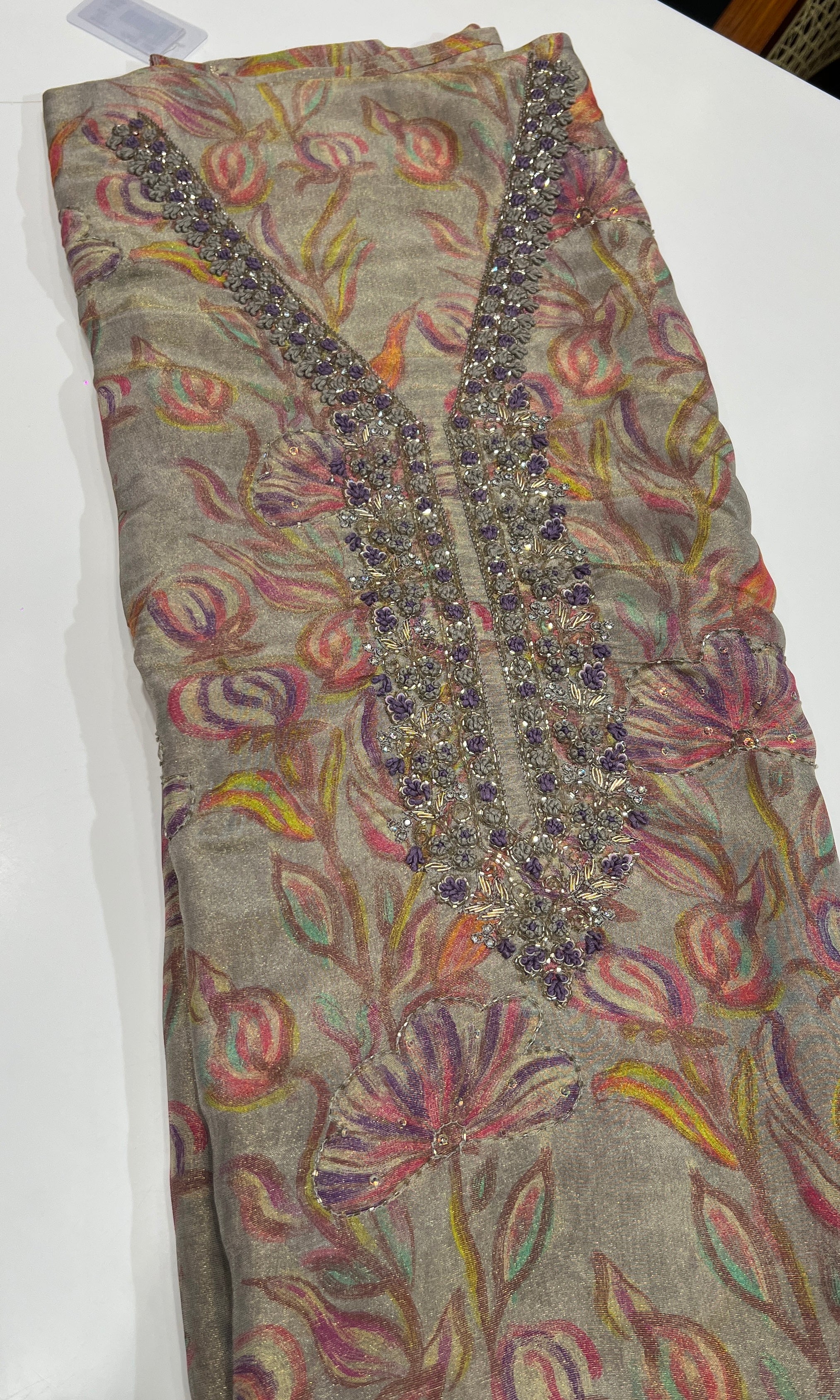 Light purple dress material