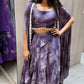 🪻Purple 3 piece Indo western dress with cape🪻