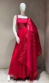 Rani pink EMBELLISHED ANARKALI LONG DRESS