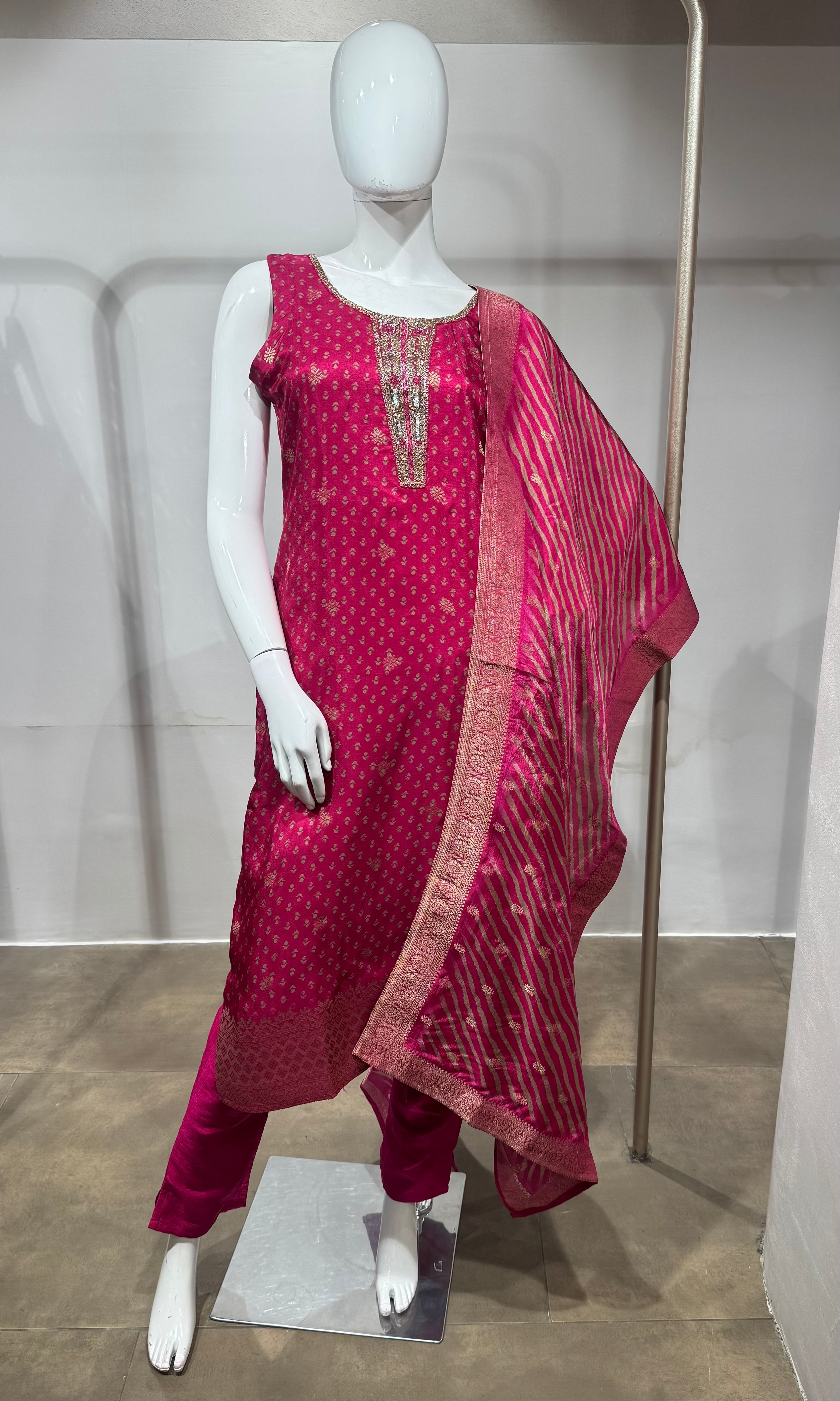 RANI and gold ethnic kurta set