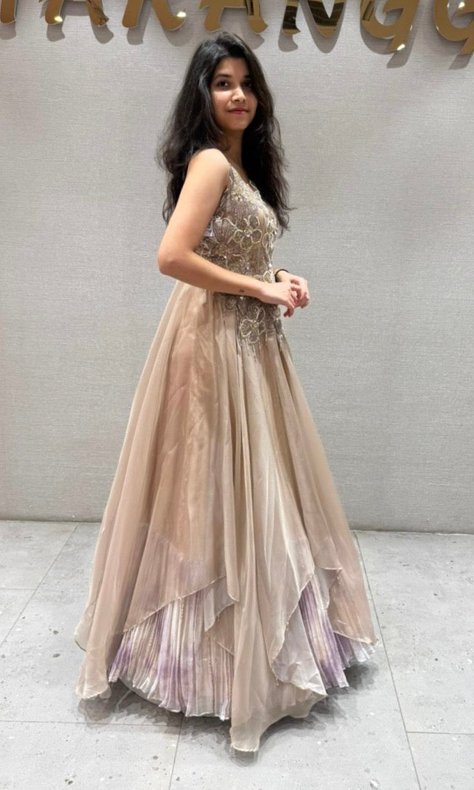 Champagne Dream layered long dress