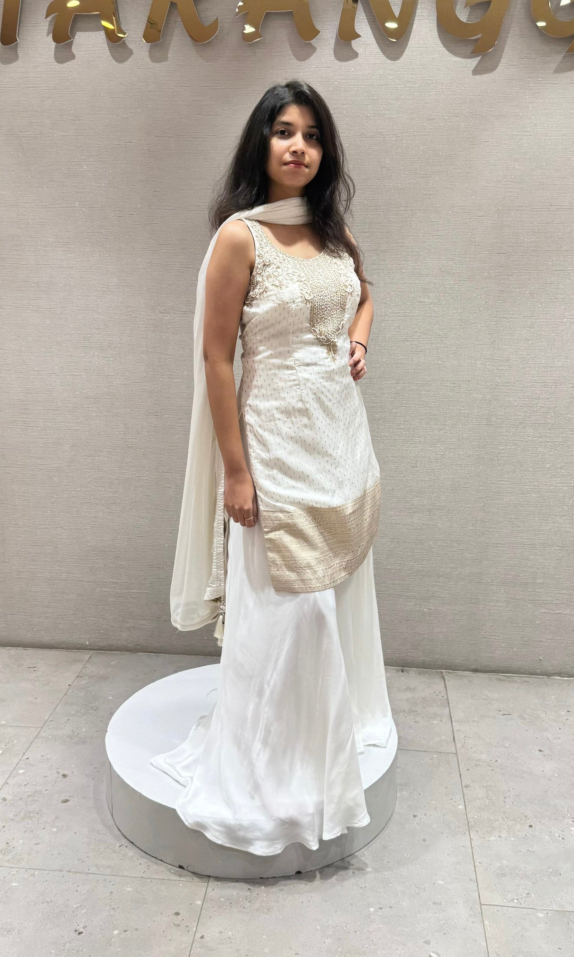 Ivory & Gold Elegance Sharara Set