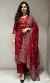 Maroon ETHNIC MOTIF PRINTED KURTA SET