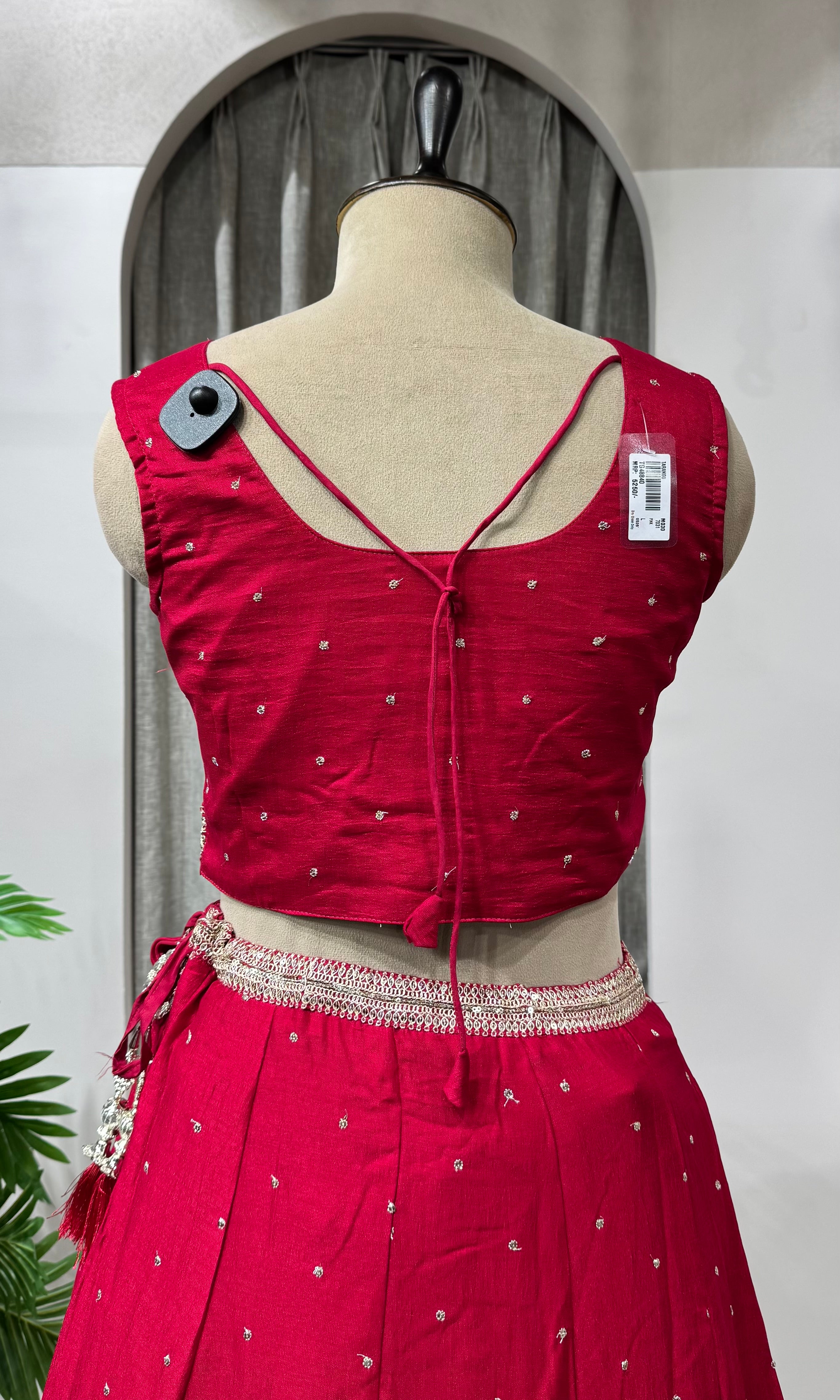 Pink Georgette Lehenga with dupatta