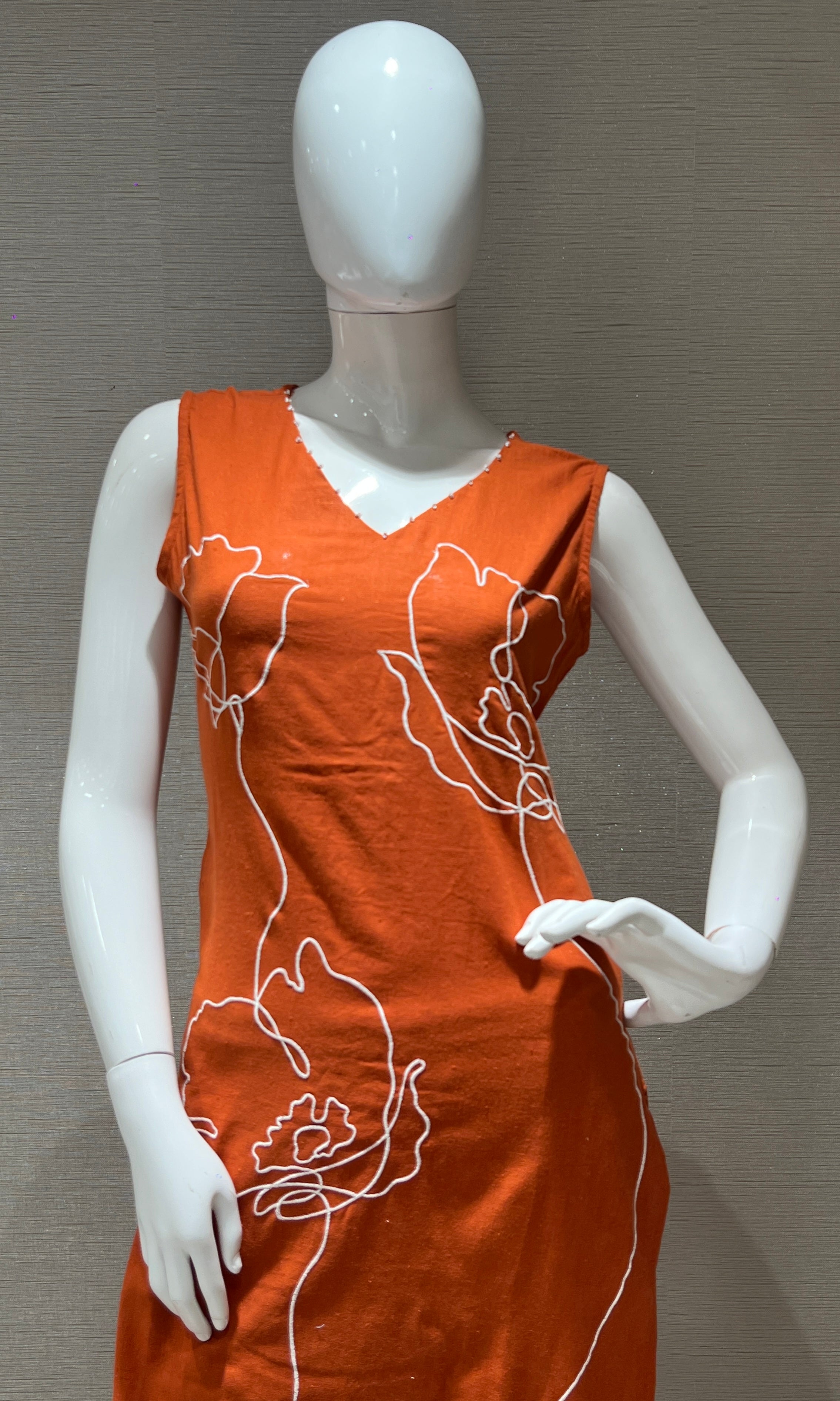 Rust orange kurta set