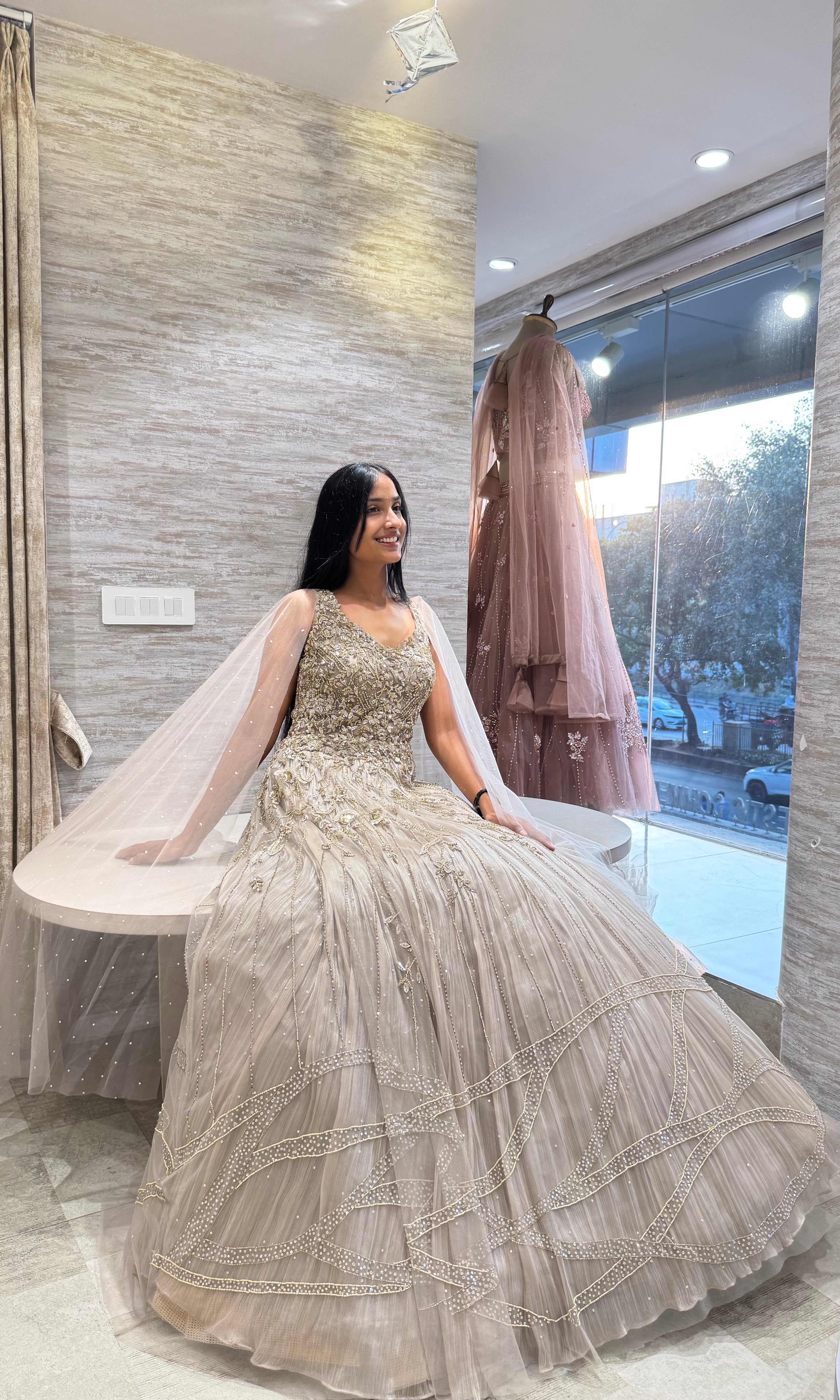 Moee GOLD EMBROIDERED GOWN