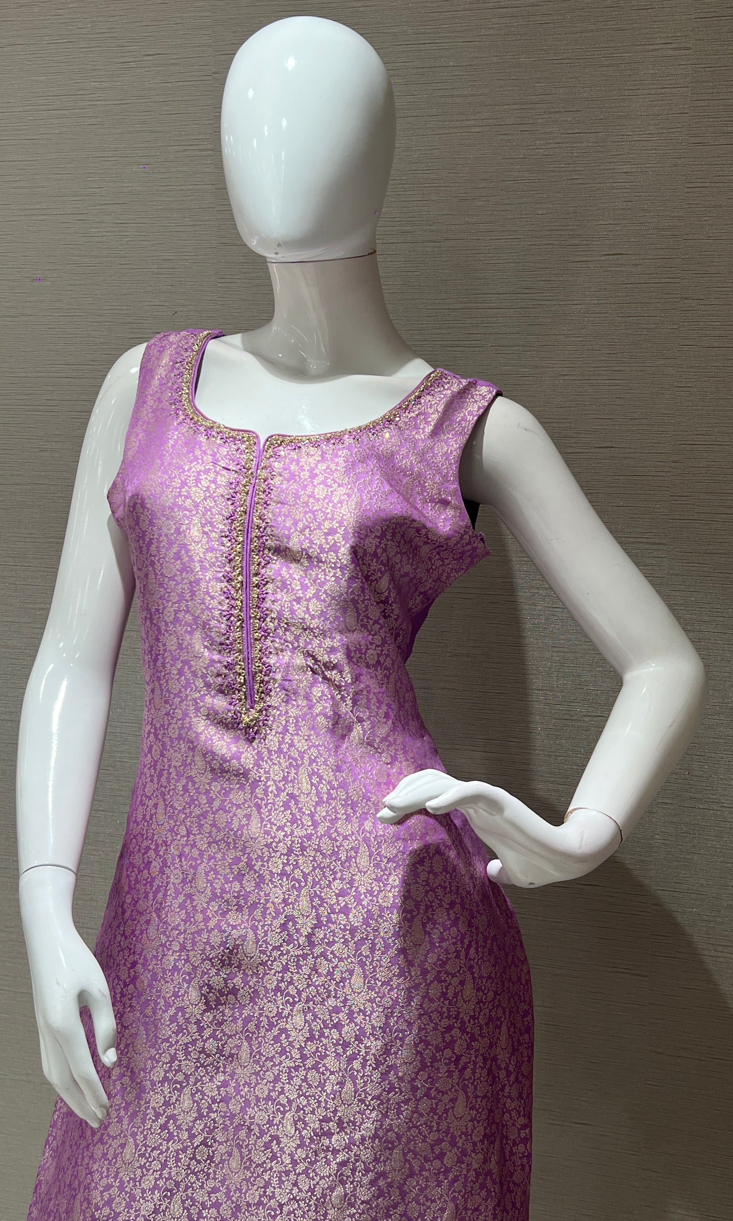 Light purple Brocade Kurta Set