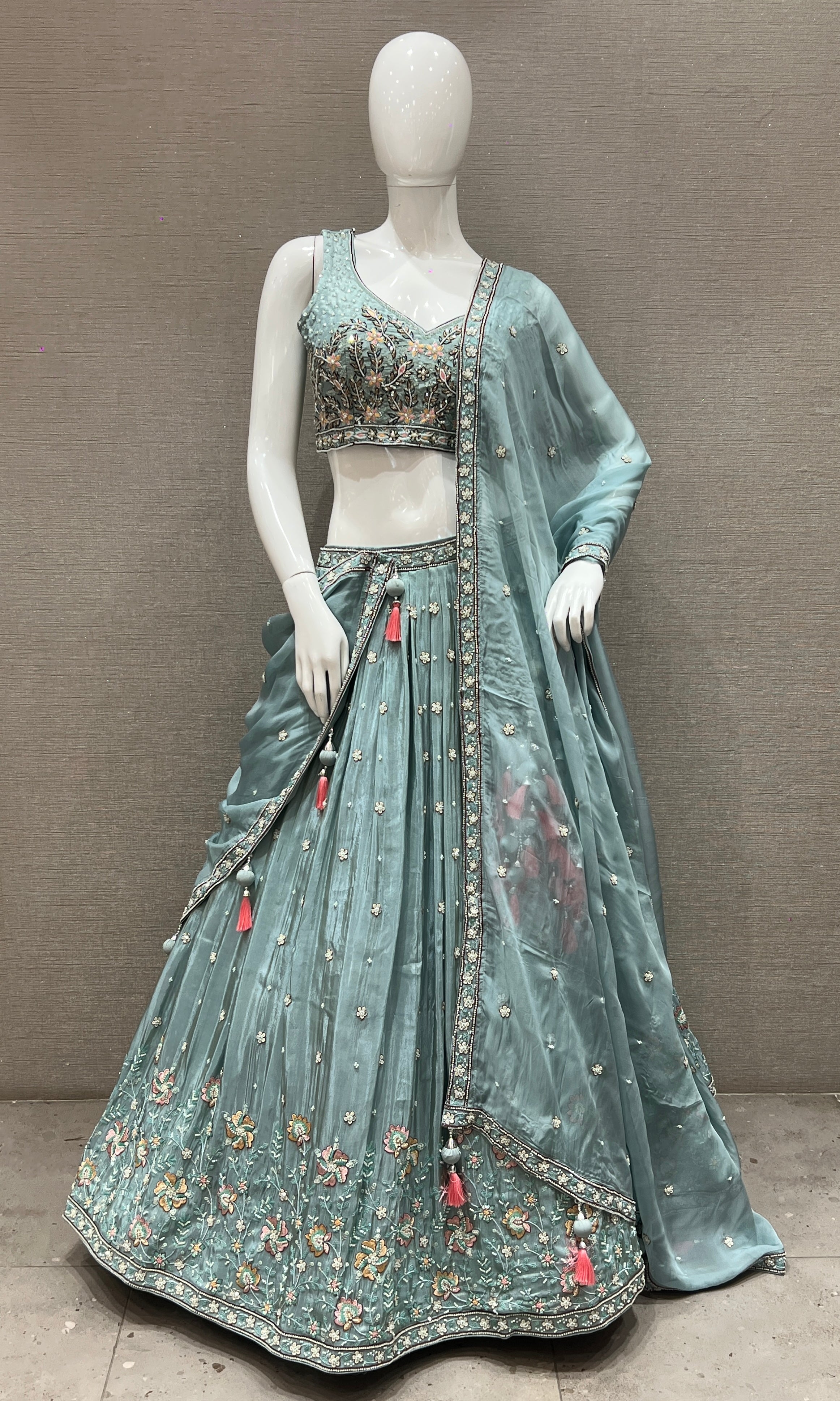 Sea Green Lehenga
