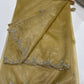 Gold saree with ready blouse 4321