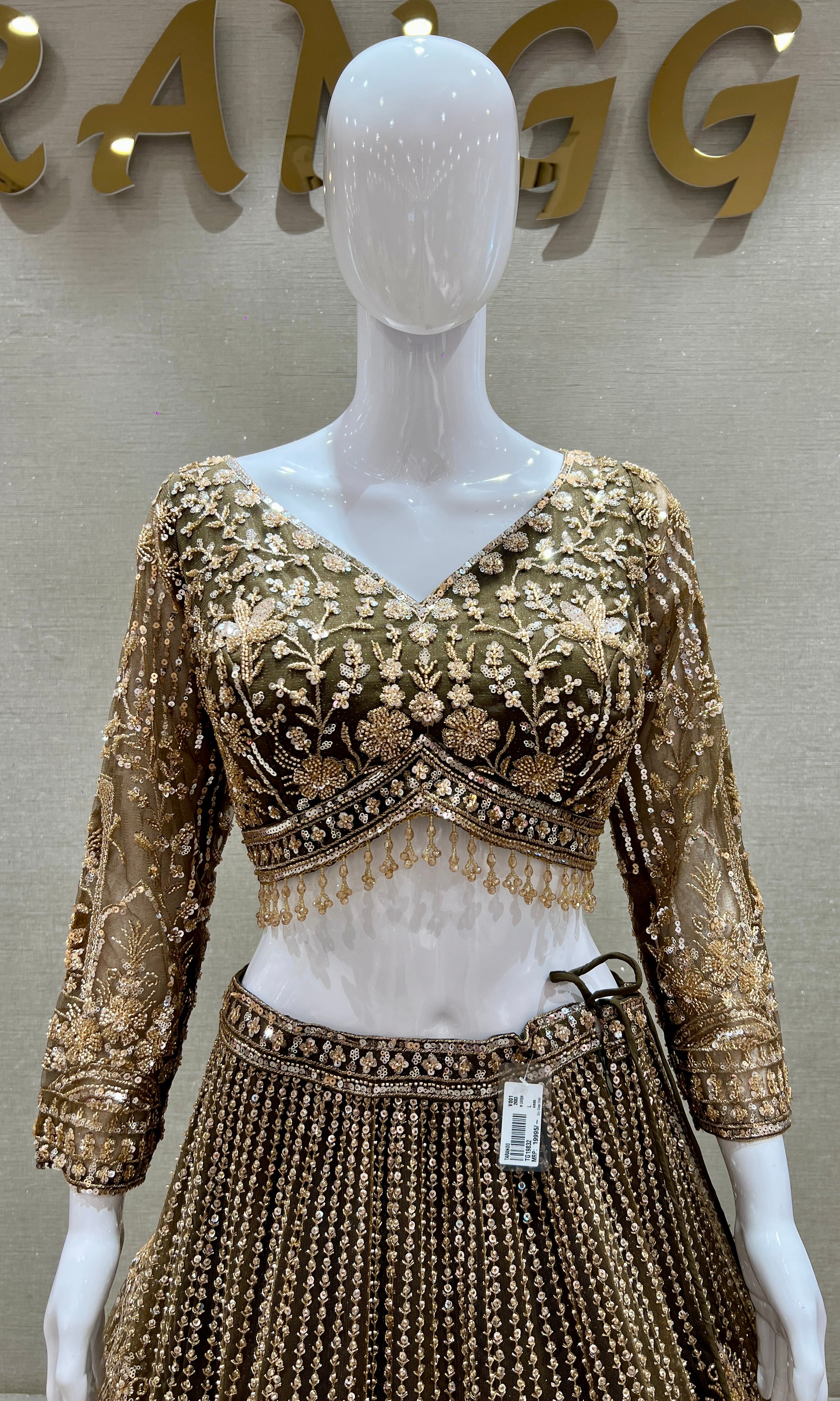 Mehendi green Lehenga
