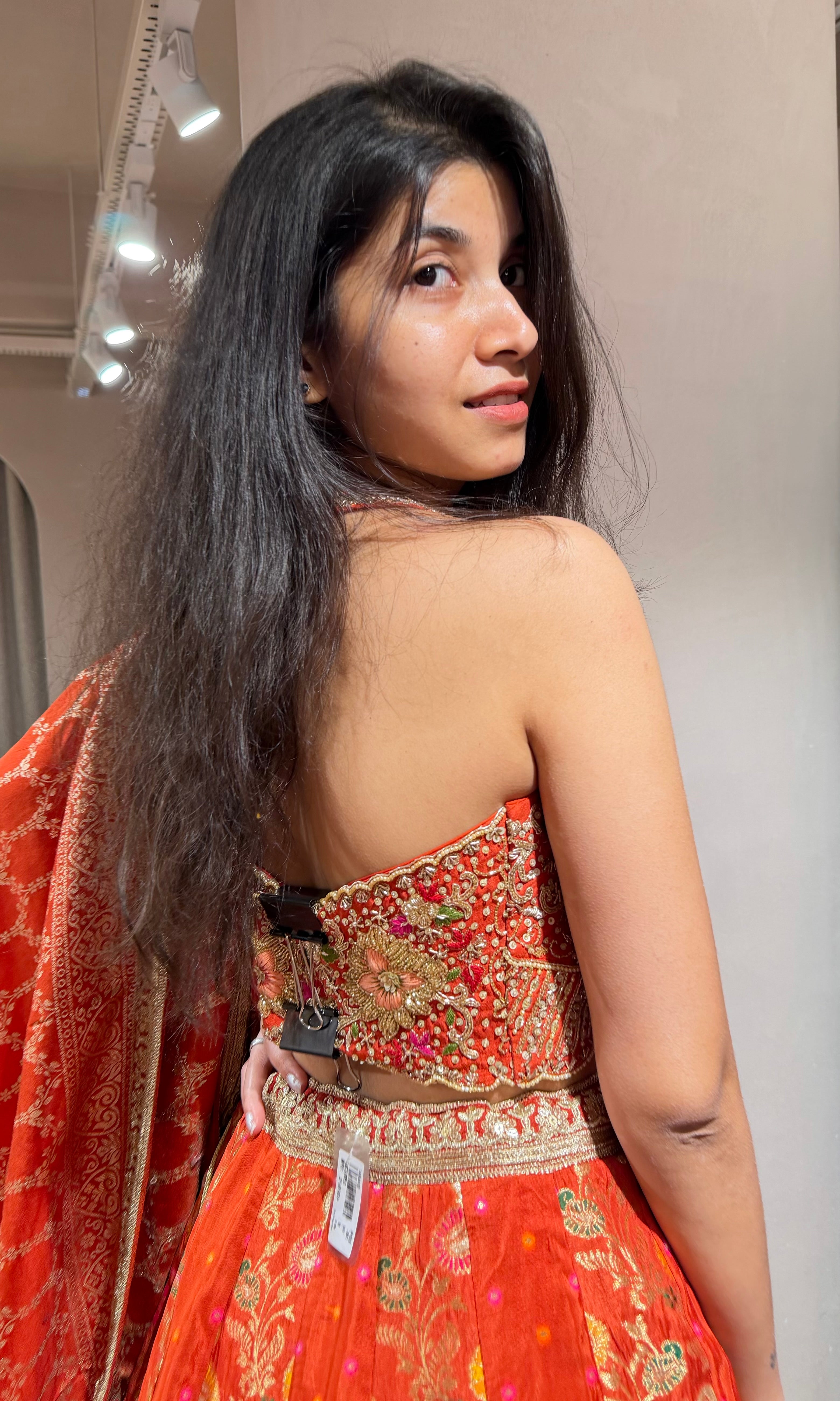 Rust INTRICATE EMBROIDERED LEHENGA