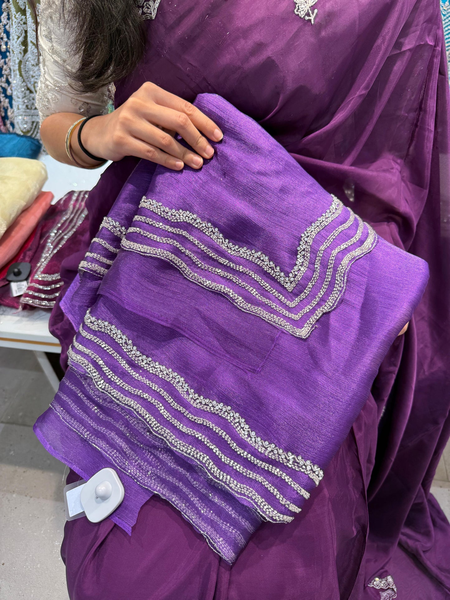 Purple saree 777