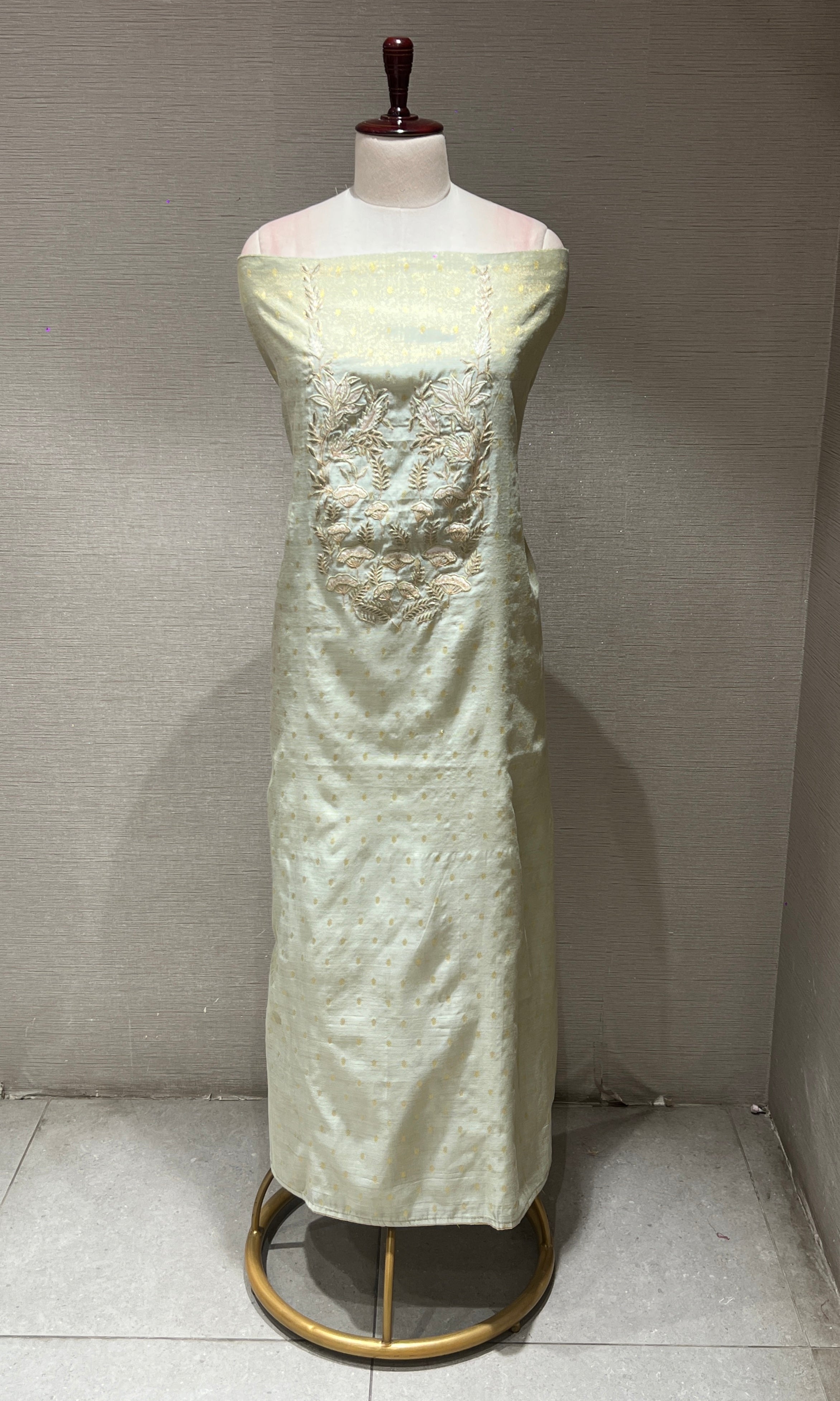 Pista green dress material