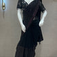 Black saree with ready blouse 1888