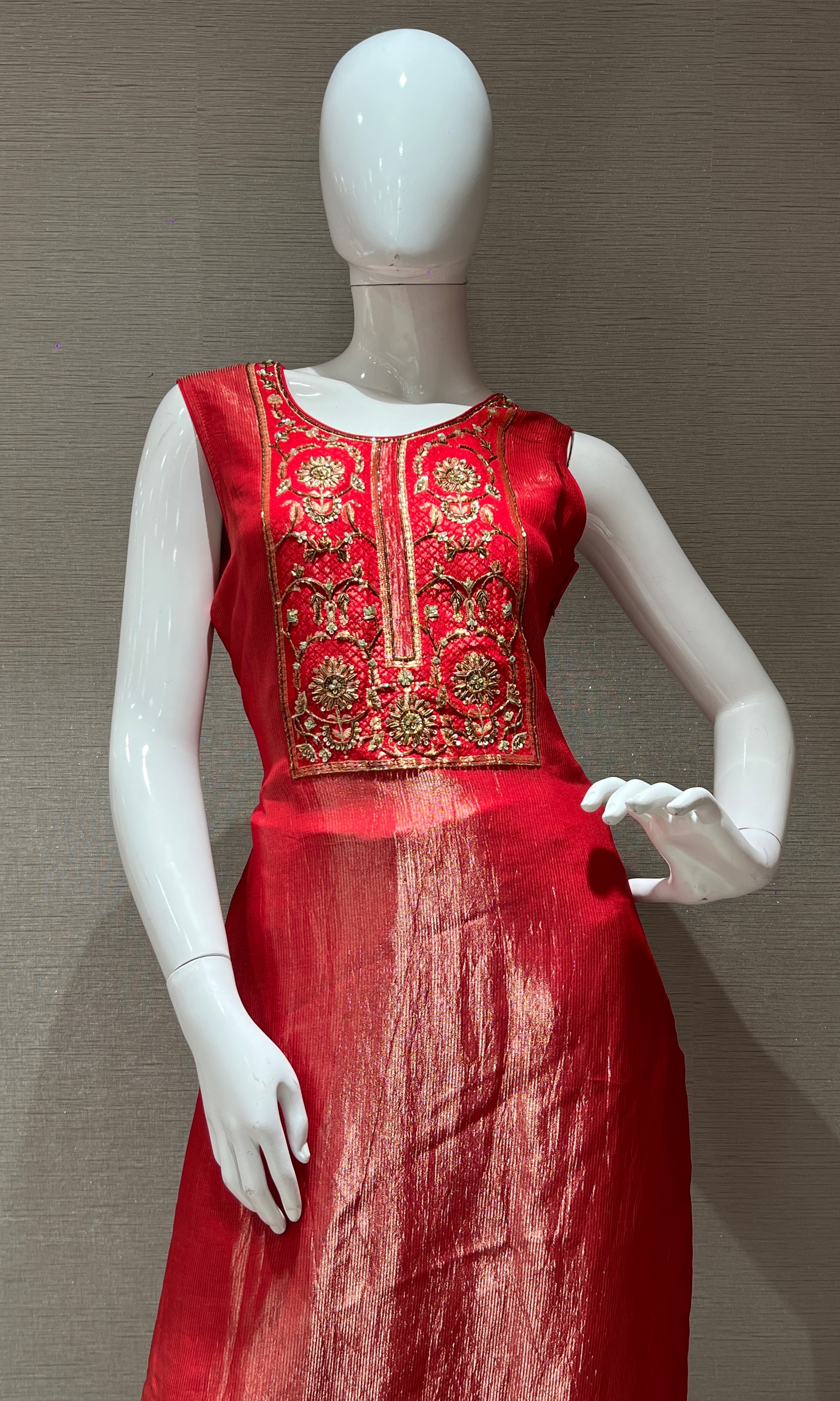 Red kurta set