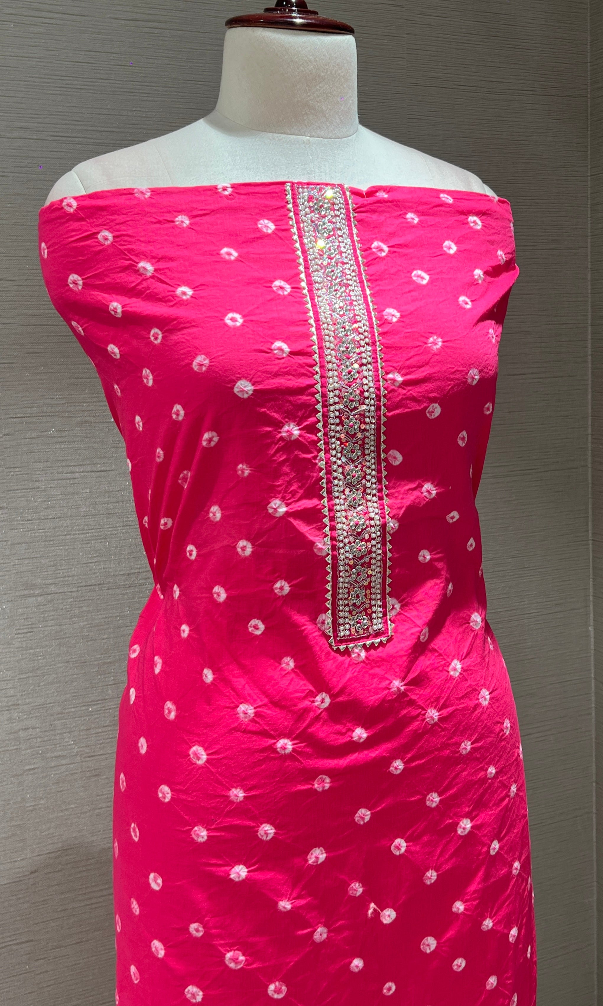 Pink dress material