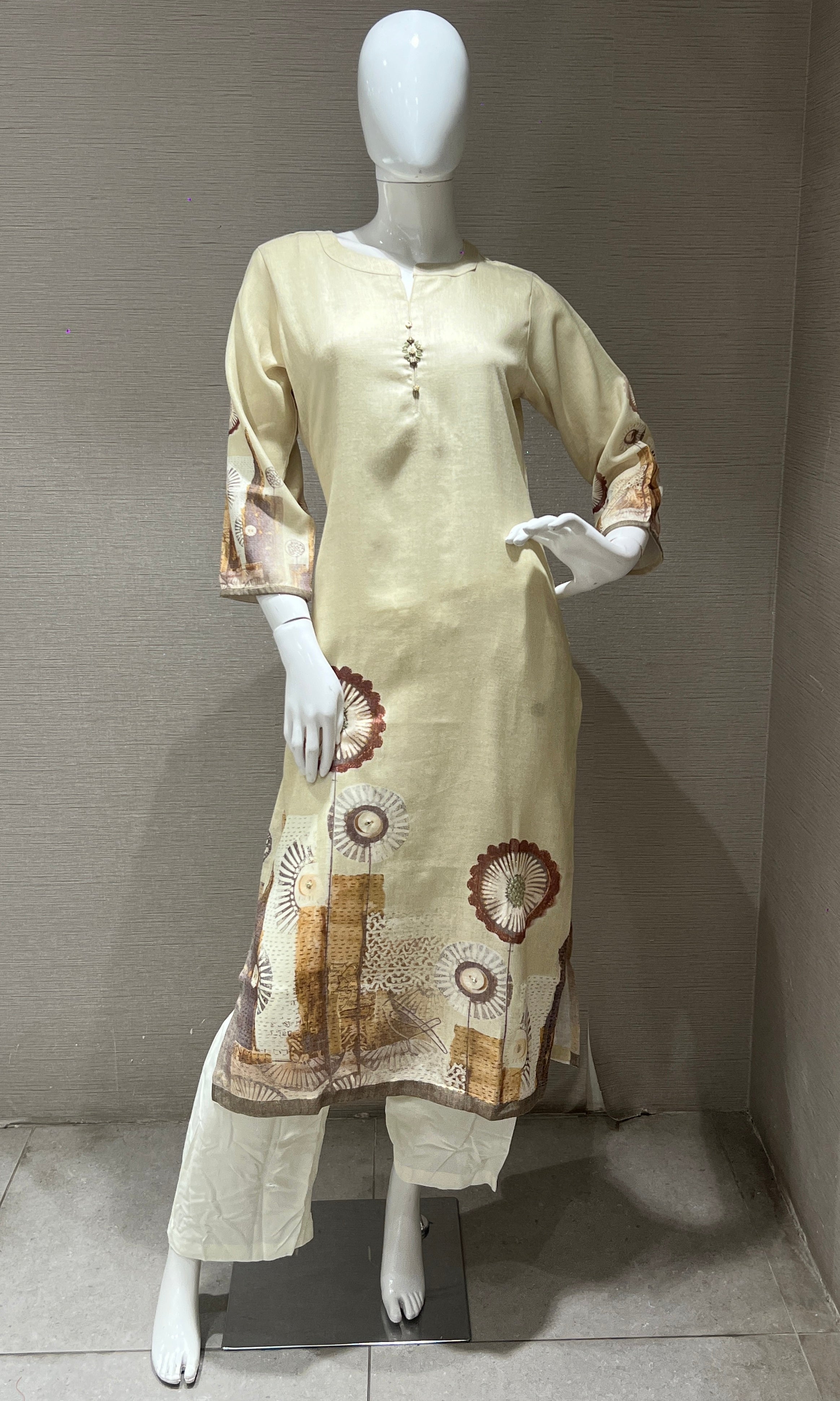 Lemon yellow kurti