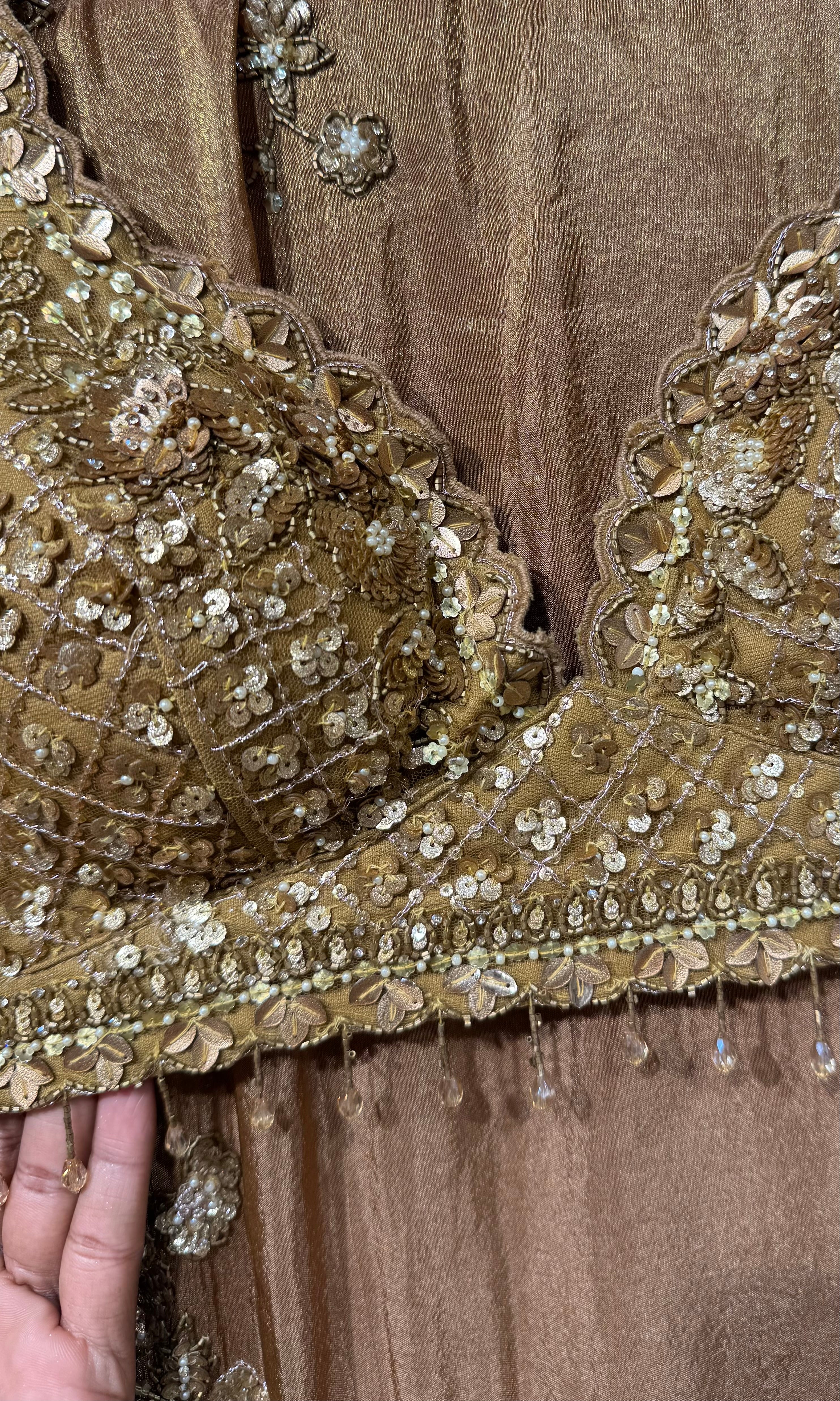 Golden Cora Zari Tissue Silk Bridal Saree