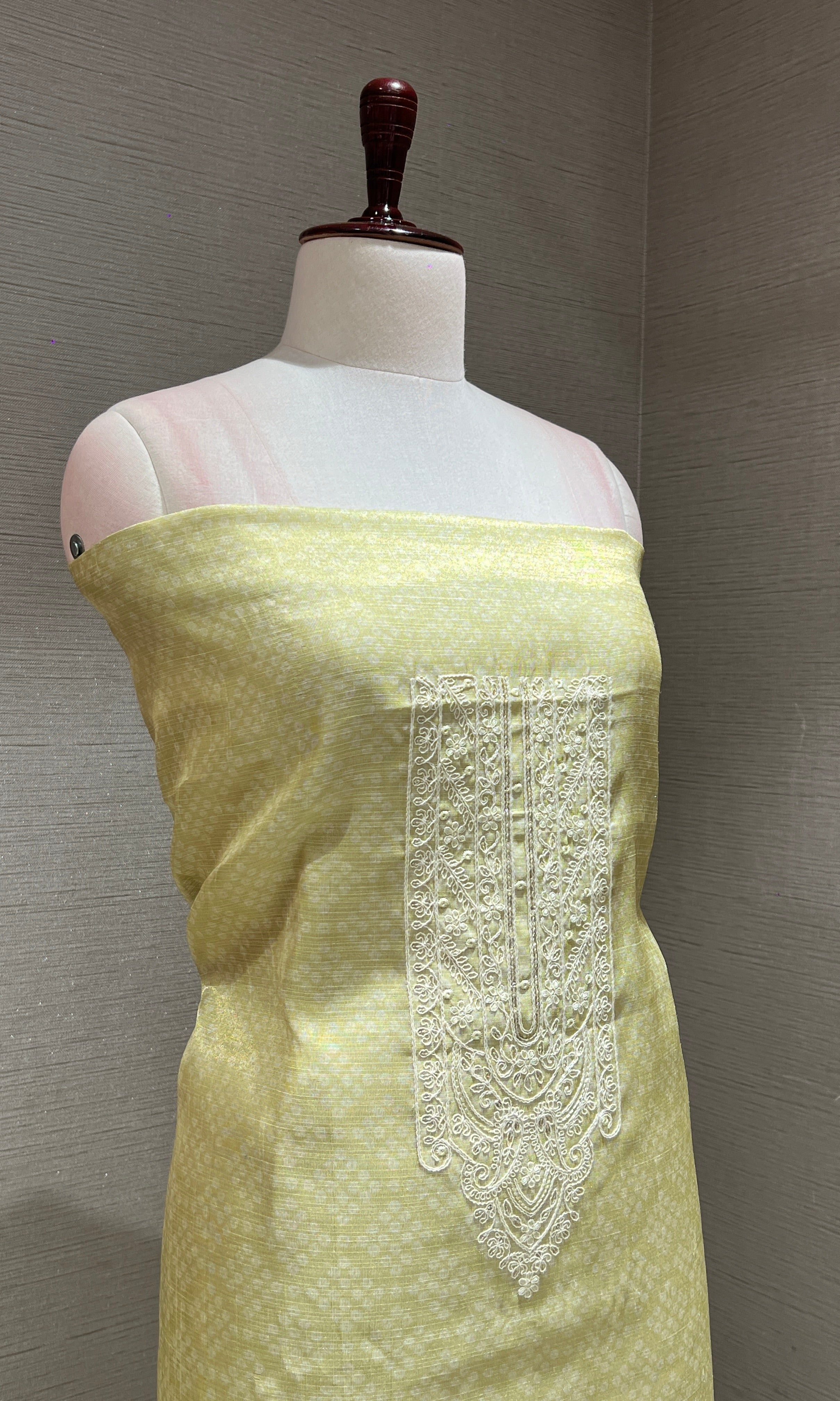 PISTA GREEN  DRESS MATERIAL