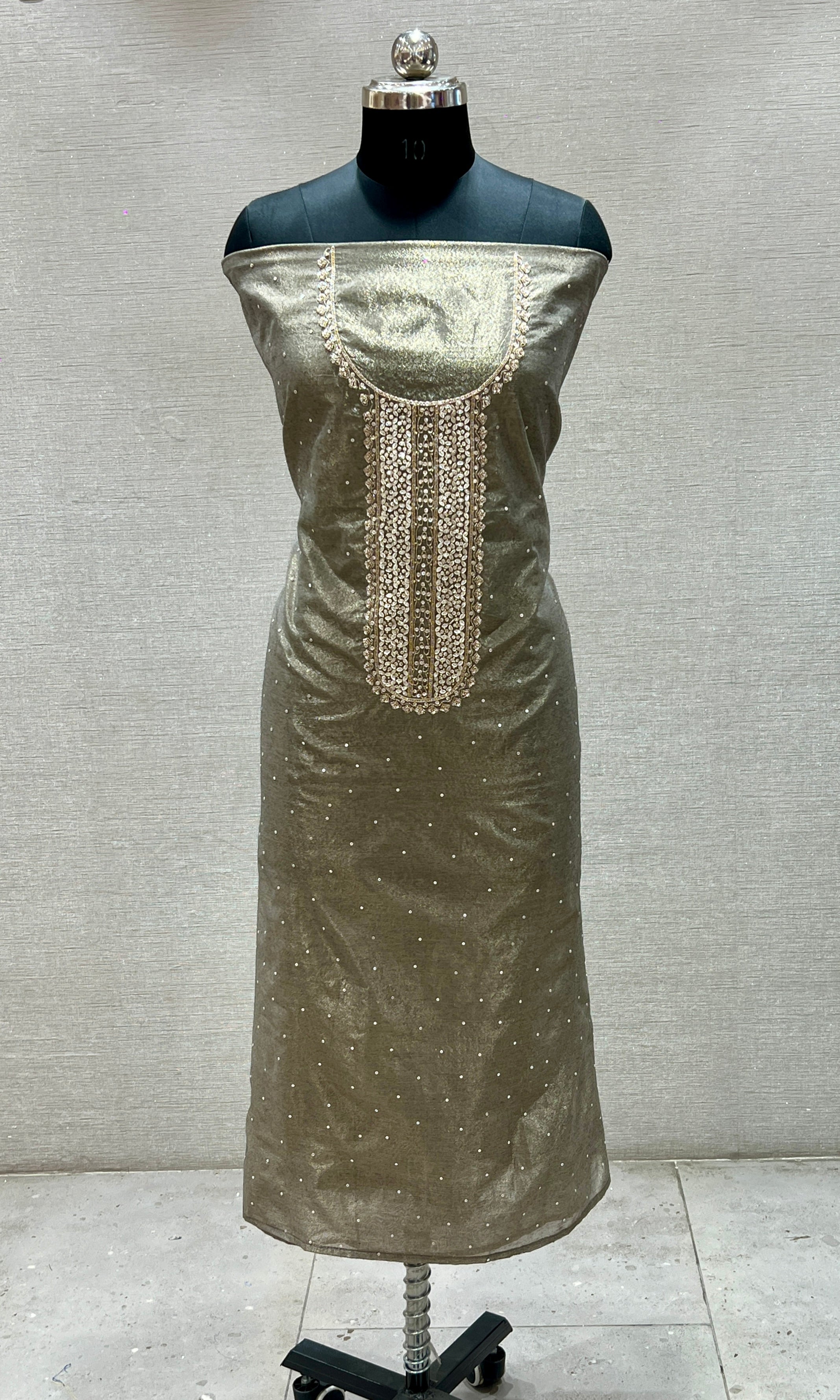 chalk grey dress material