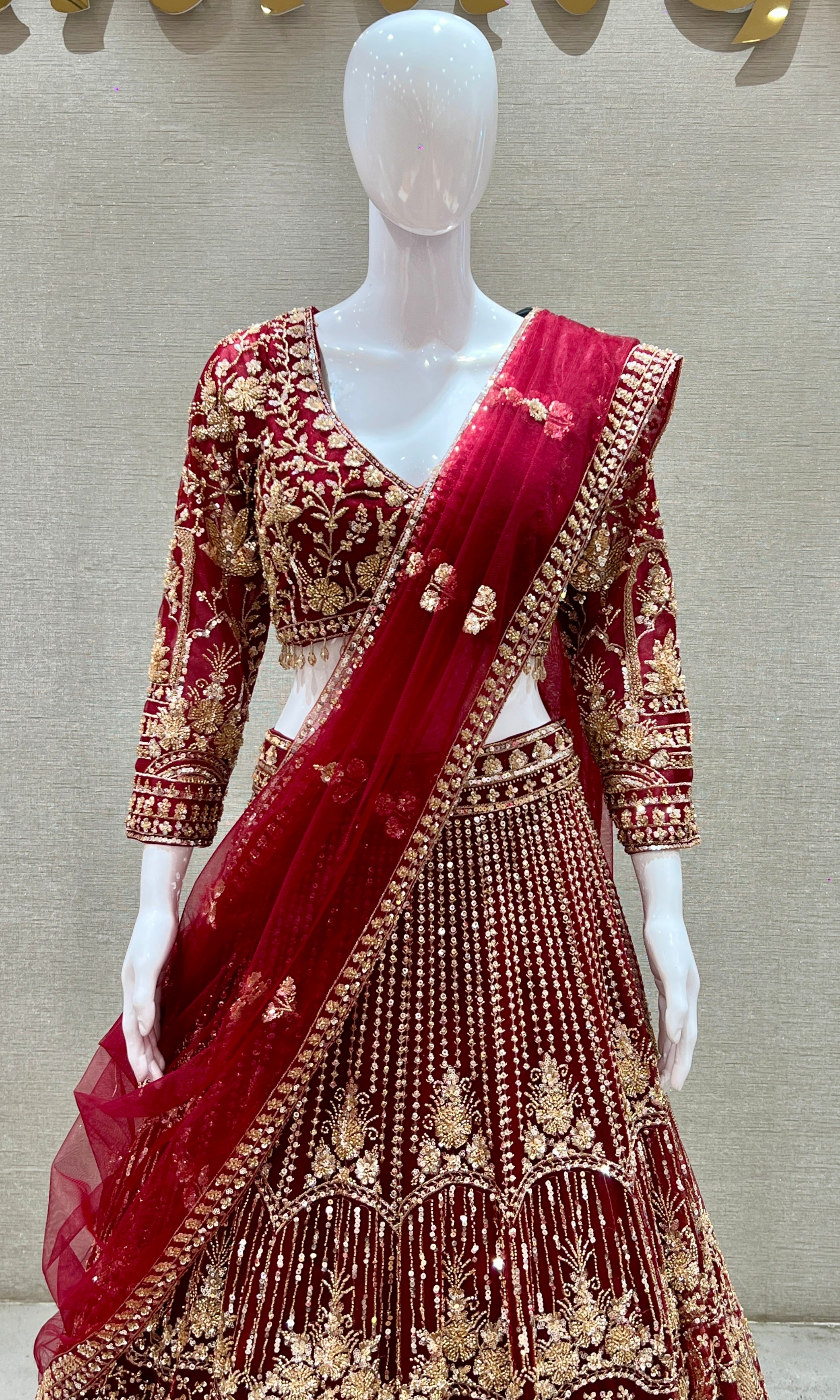 Maroon Lehenga