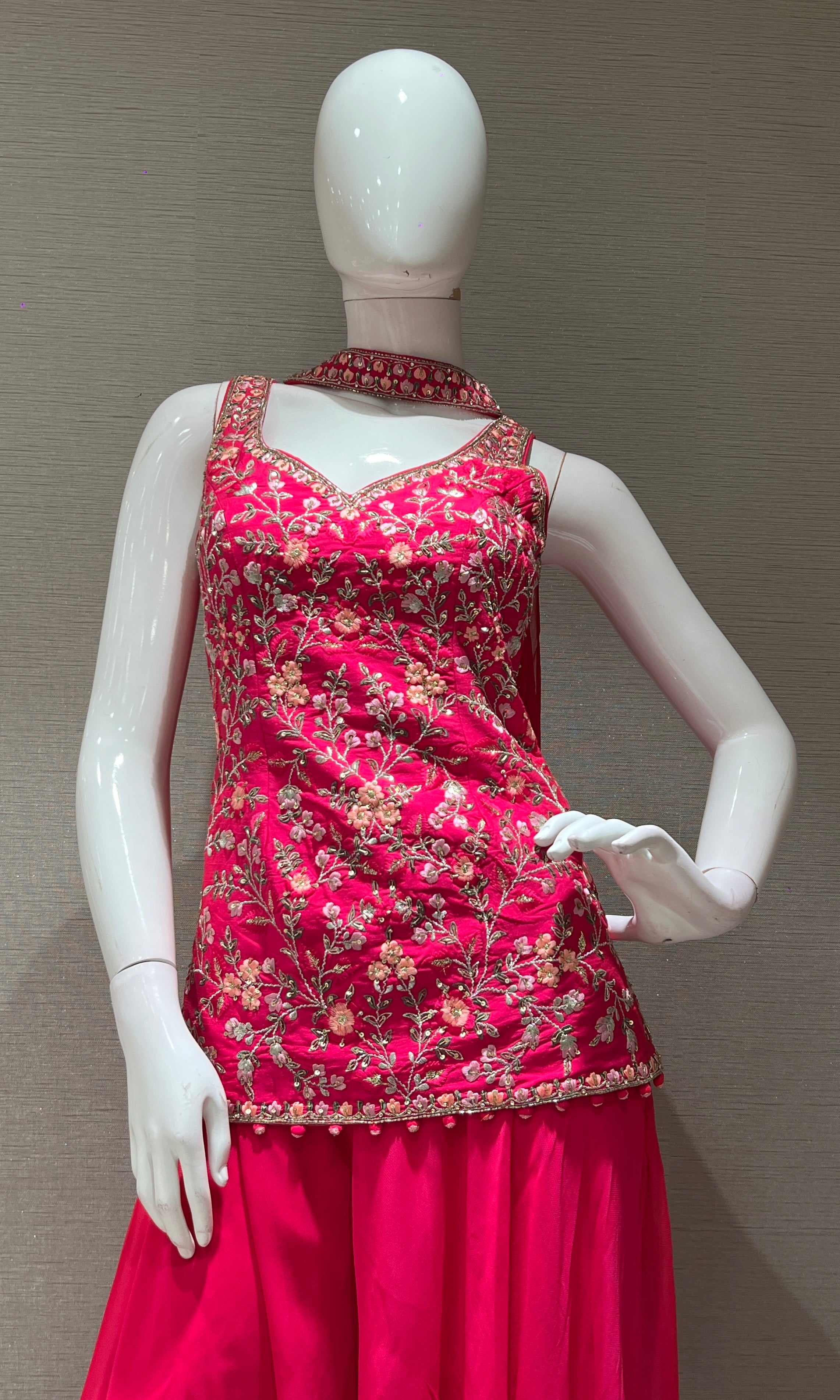 Pink FLORAL palazzo SET