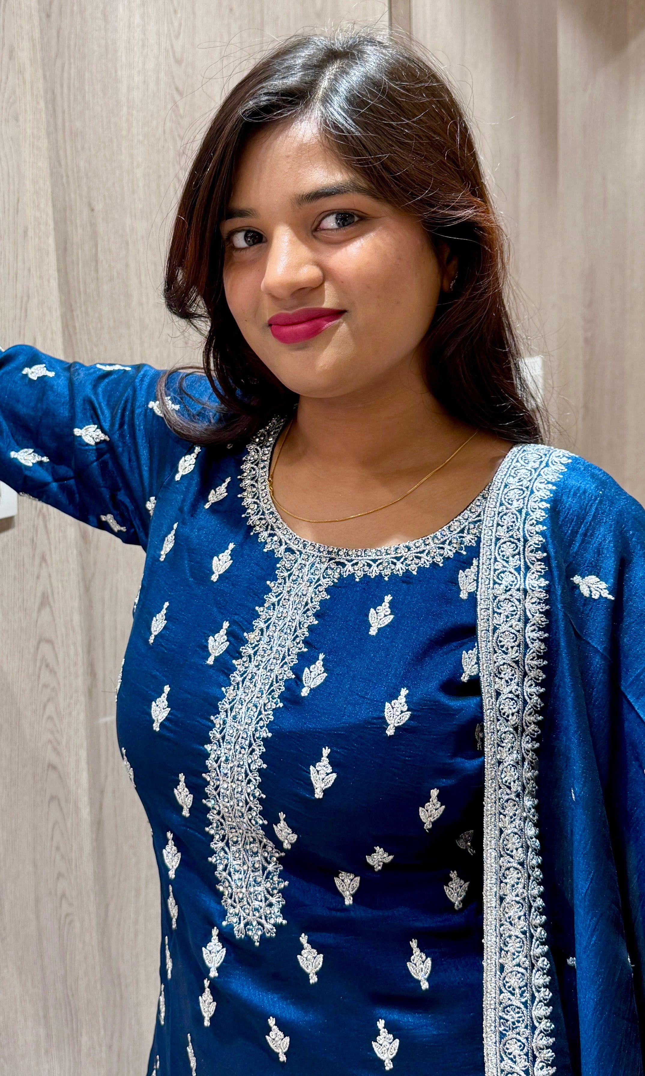Peacock blue Sharara