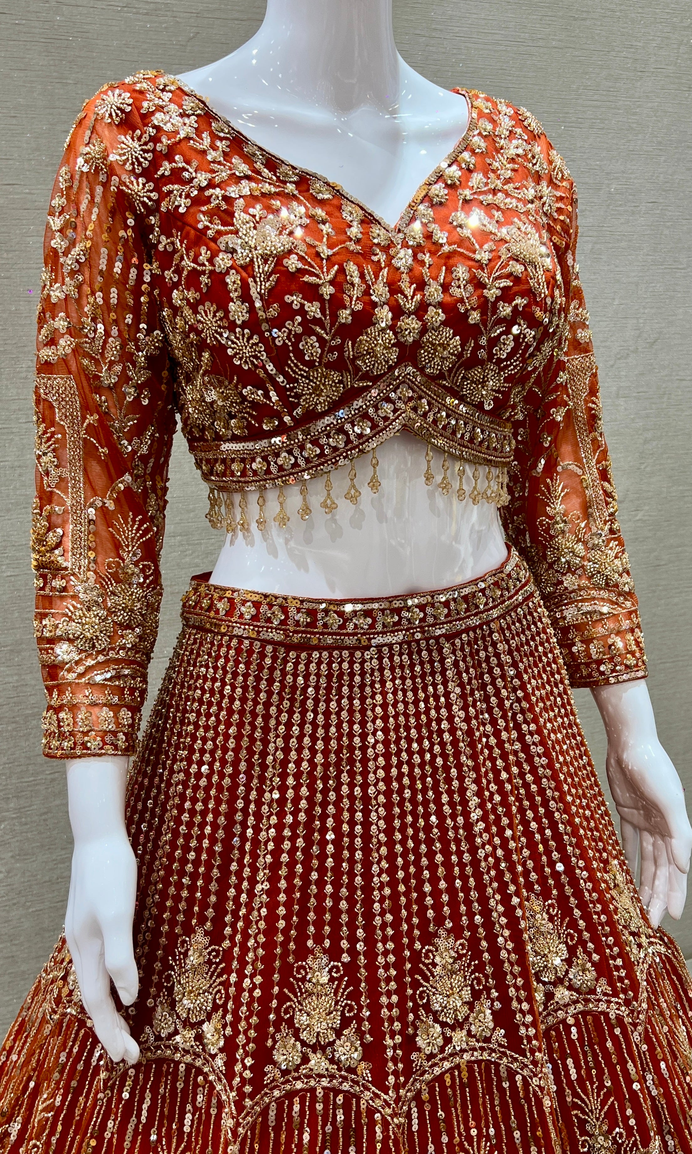 Rust orange Lehenga