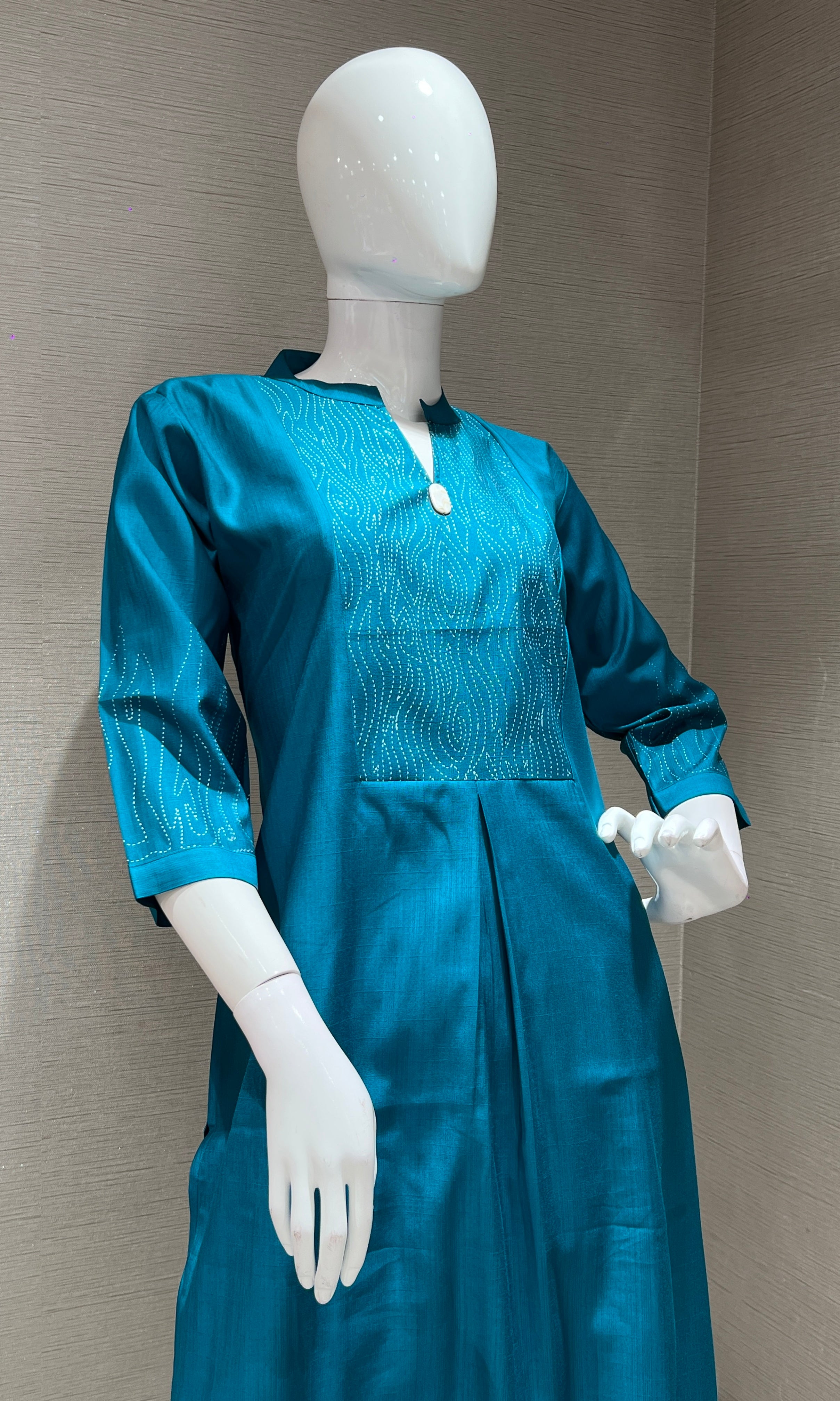 Rama blue Kurti top