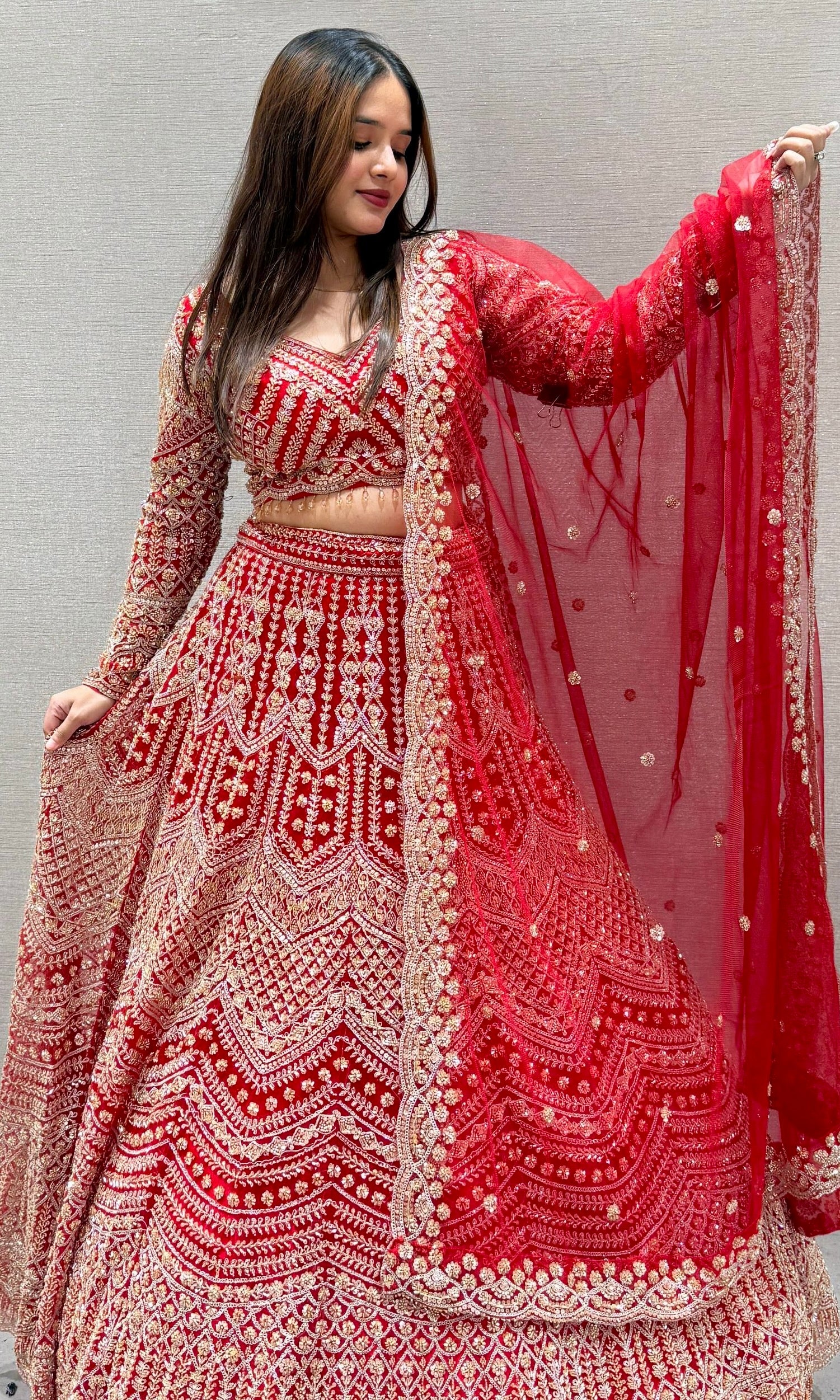 Red Lehenga