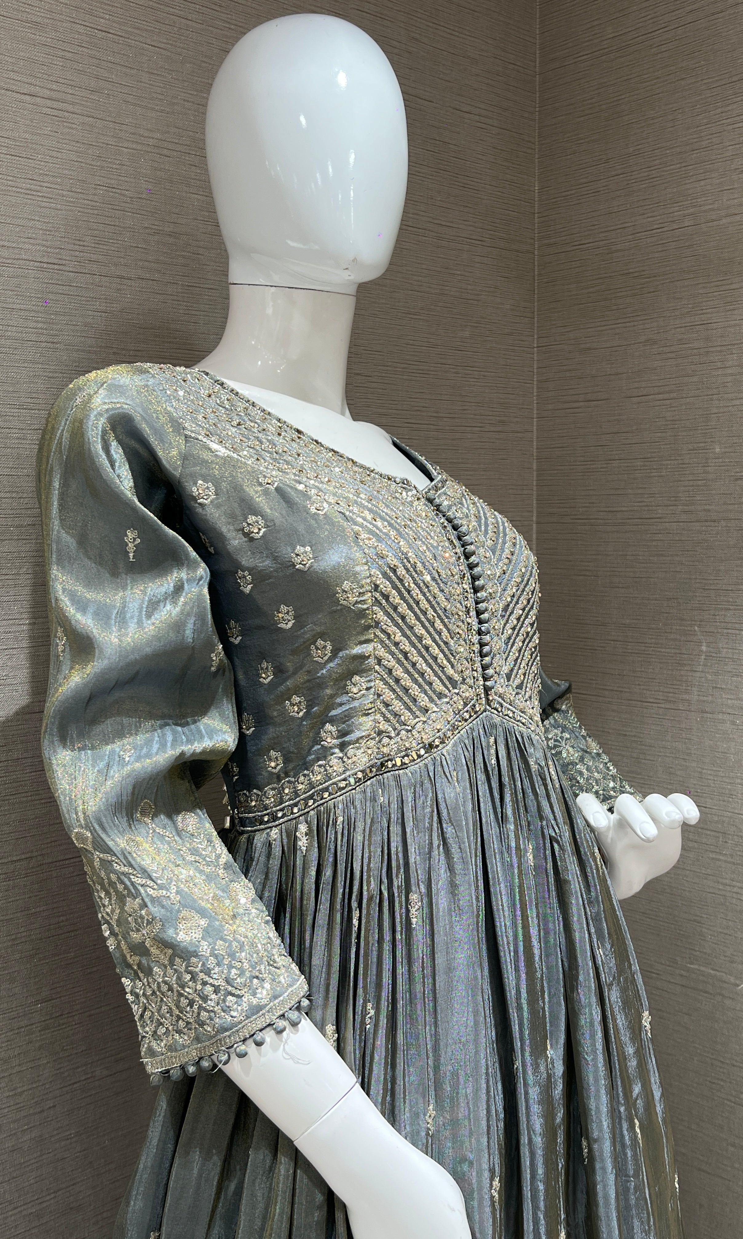 Grey long gown