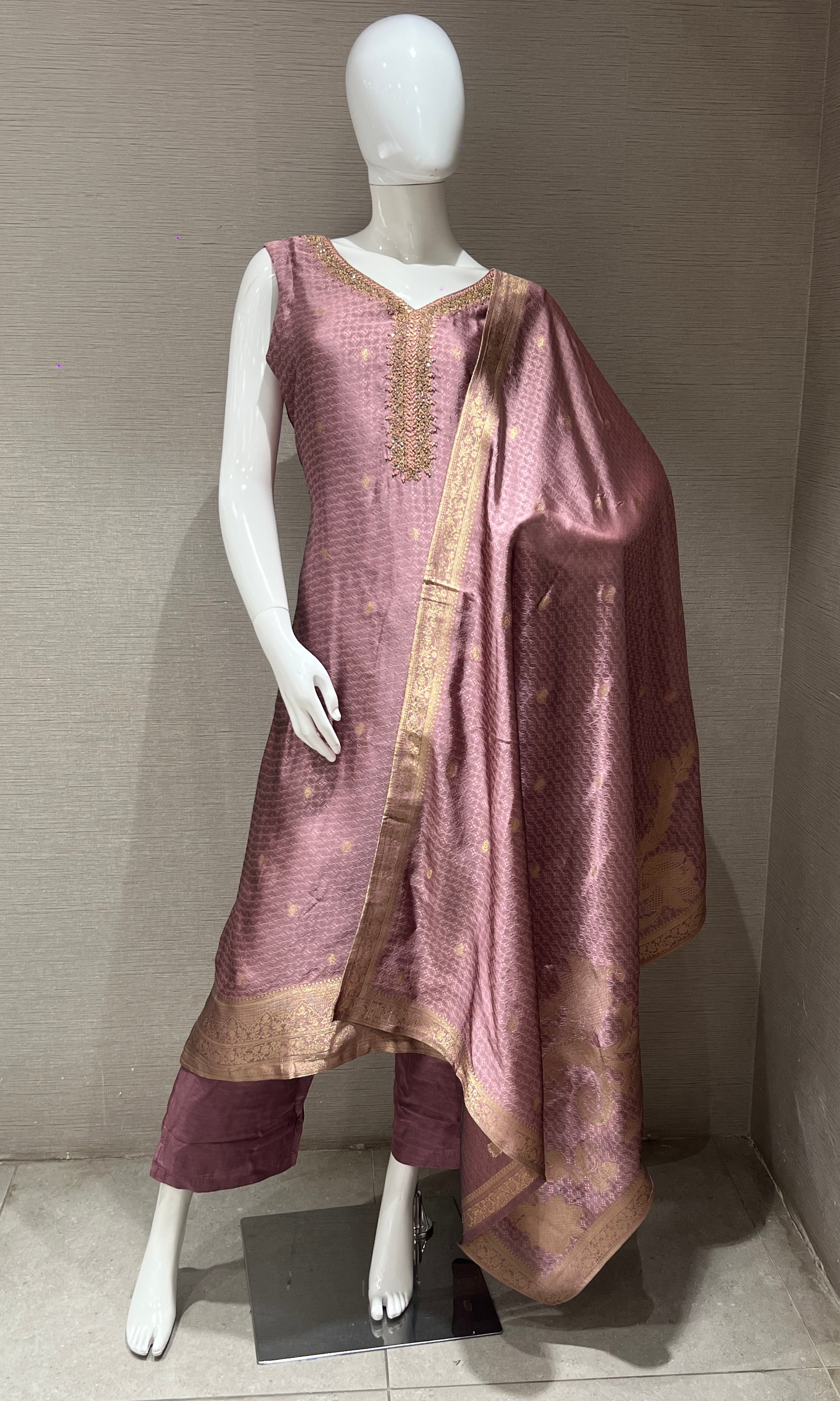 Purple kurta set