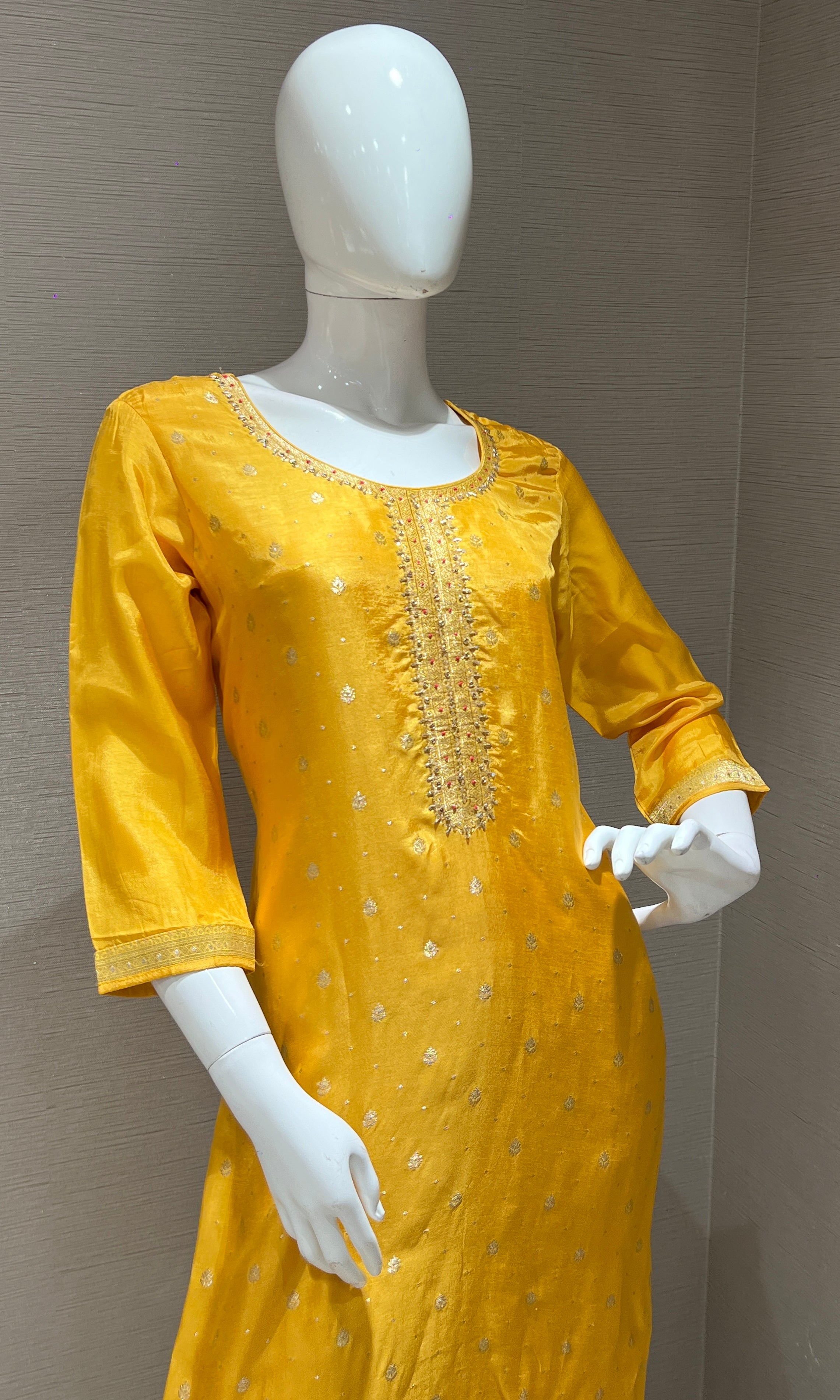 Mustard yellow kurta set