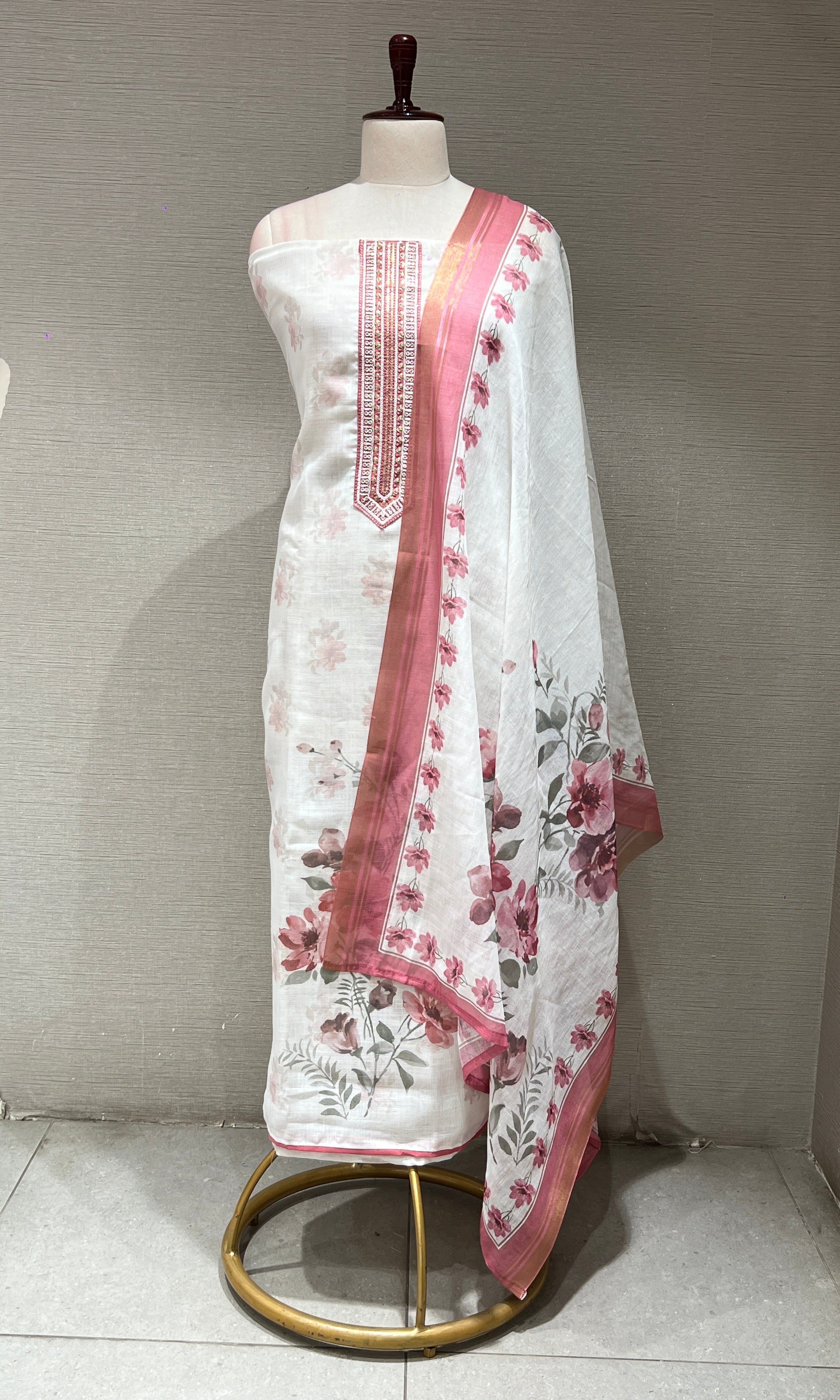 LIGHT PINK DRESS MATERIAL