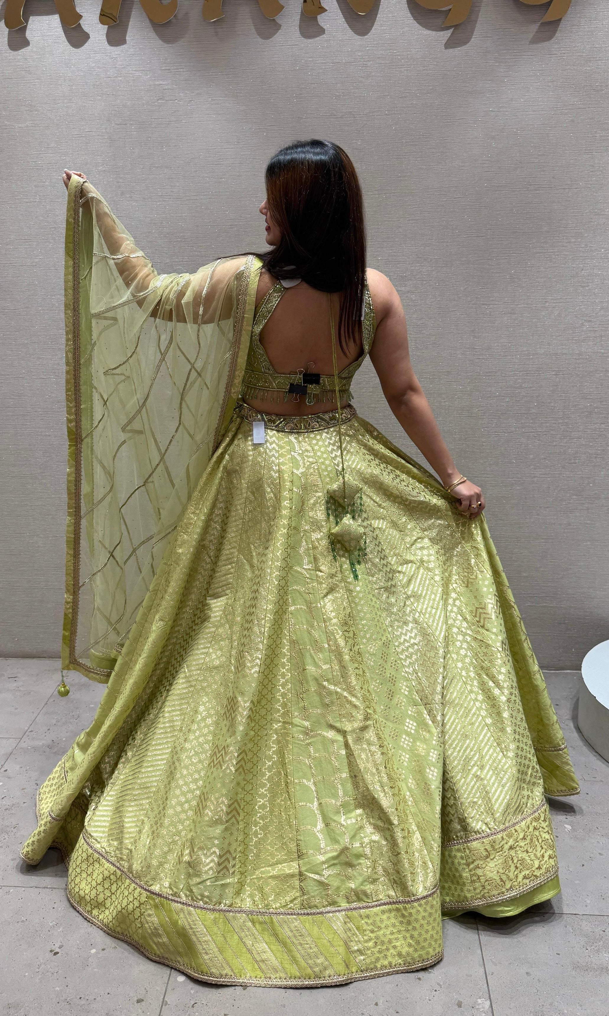 Pista Green Lehenga