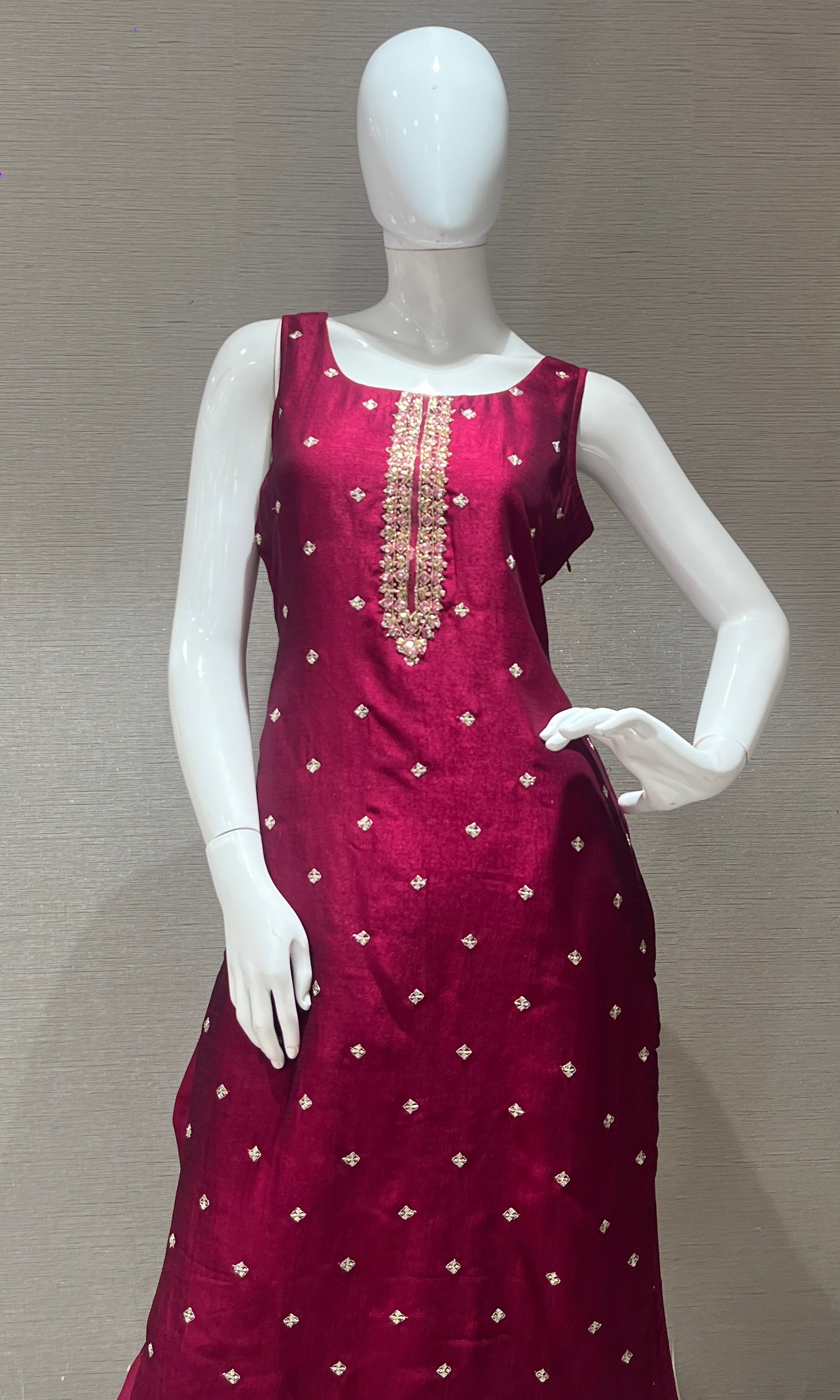Wine kurta set