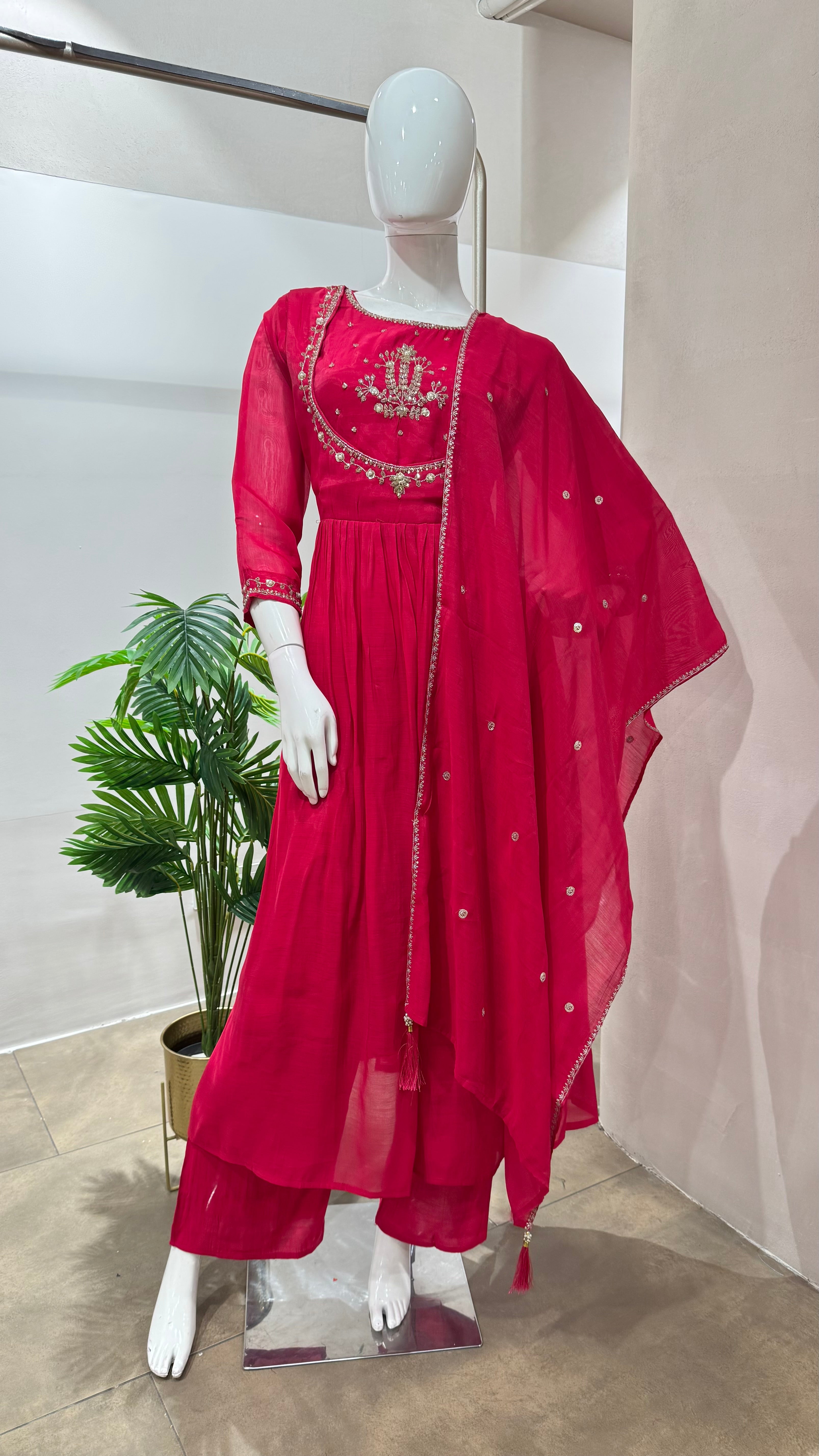 RANI pink embroidery kurta set