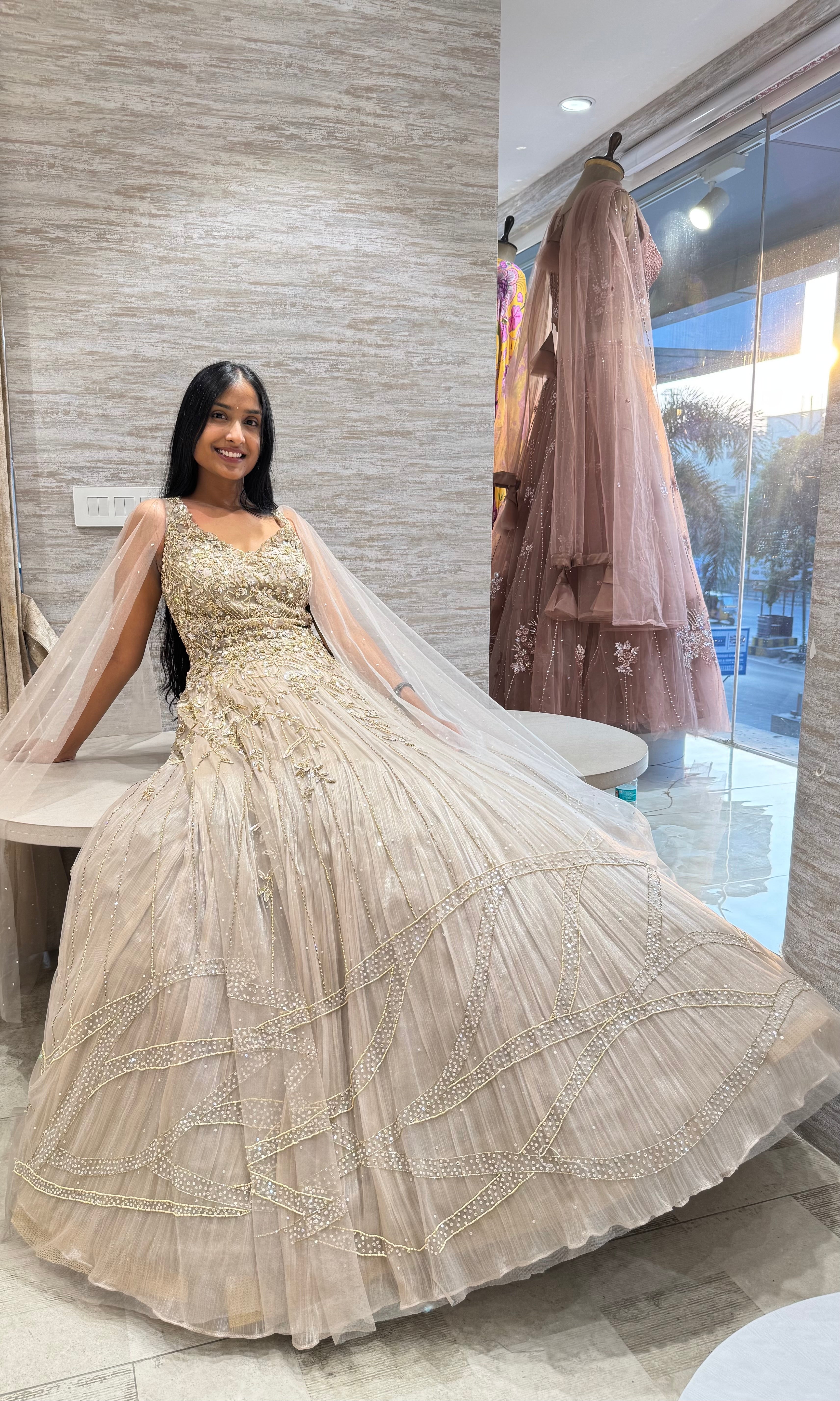 Moee GOLD EMBROIDERED GOWN