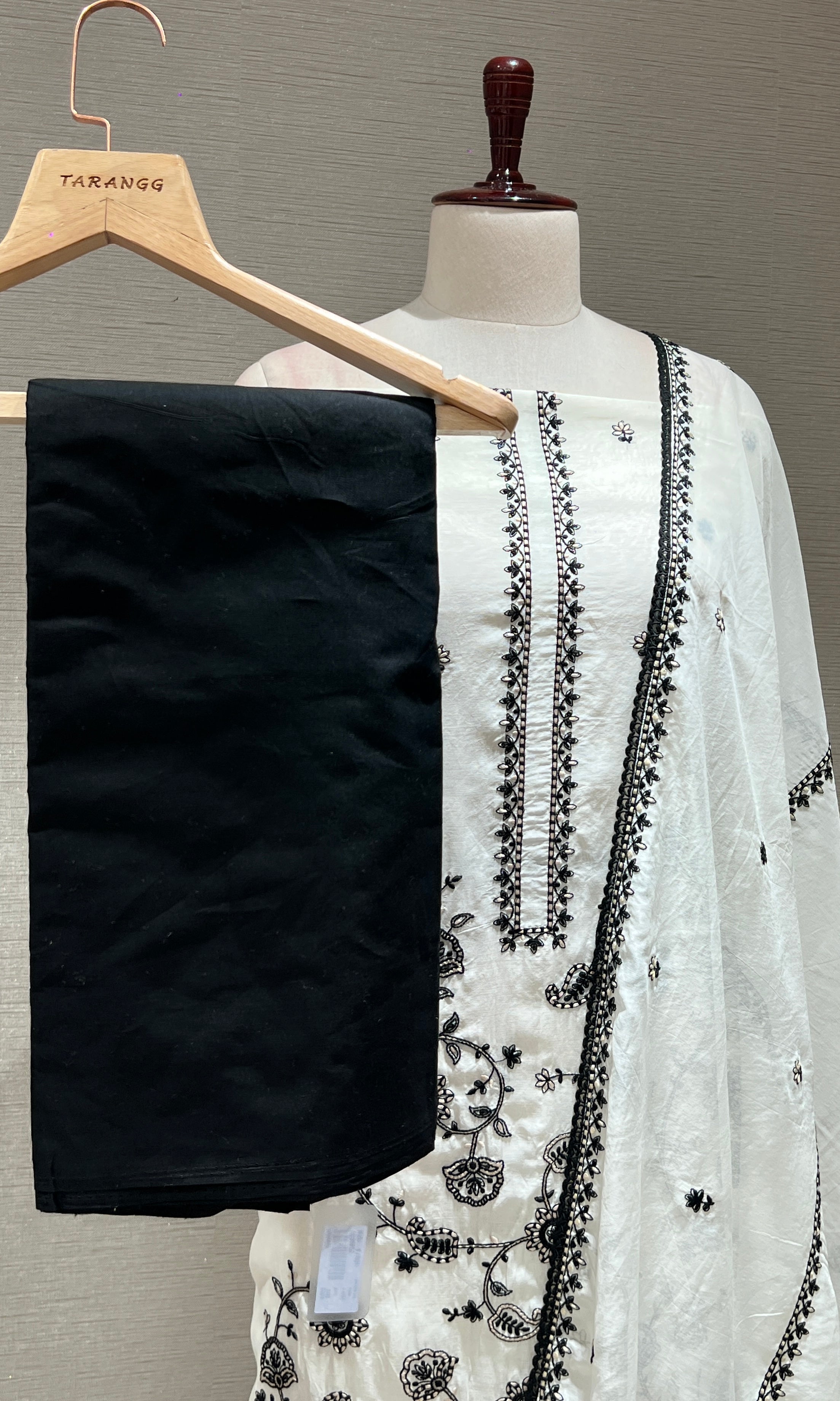 White dress material