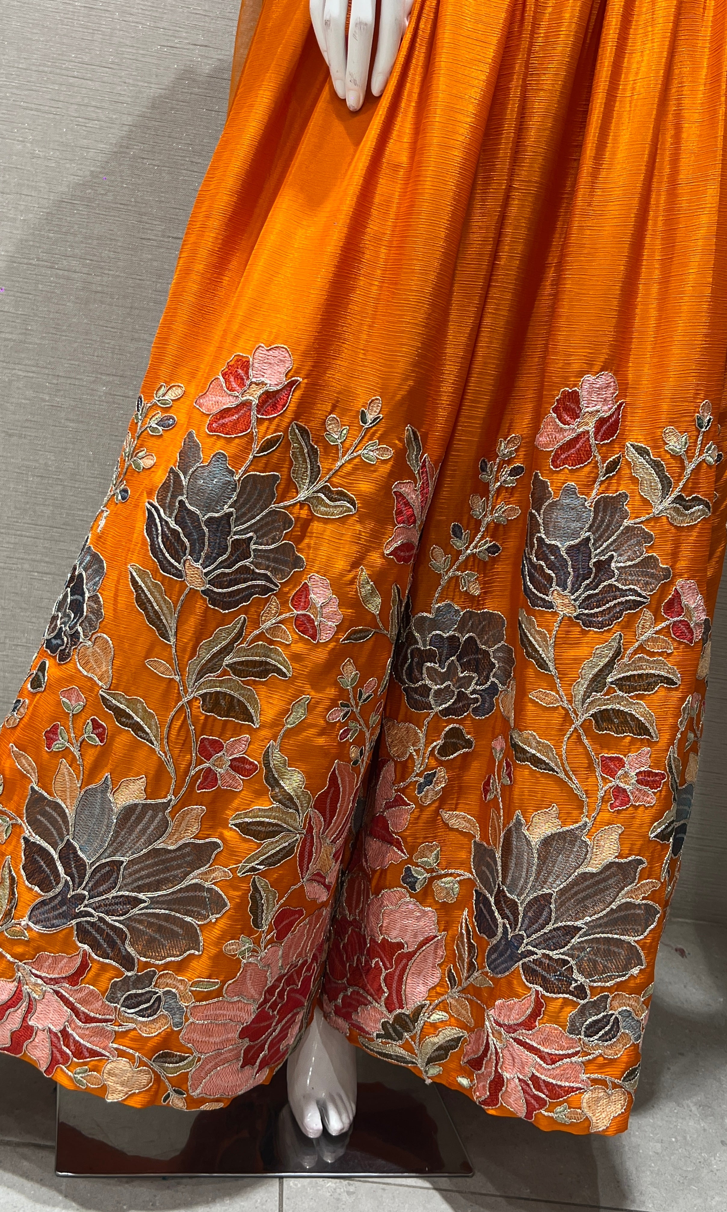 ORANGE FLORAL PALAZZO SET