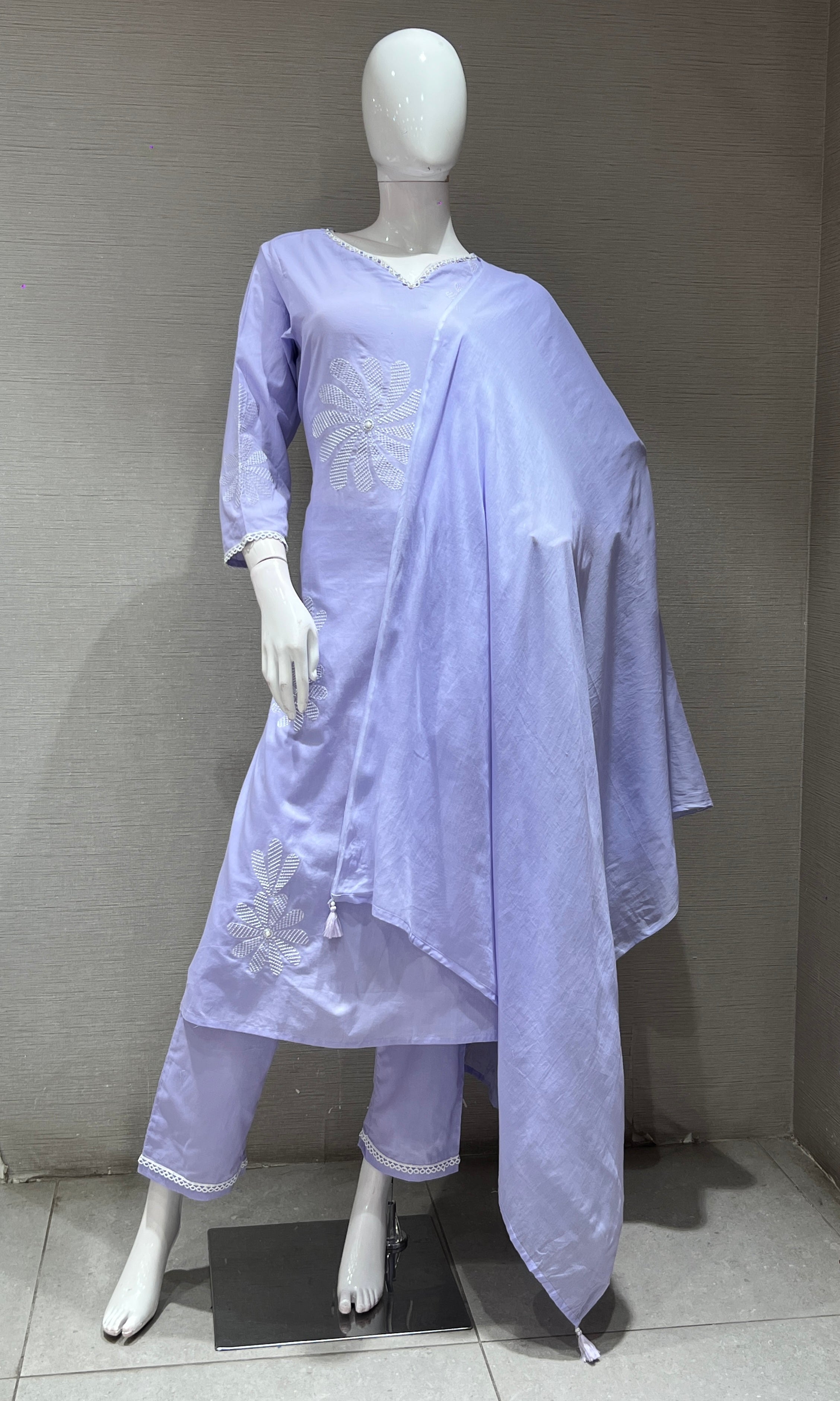 Lavender FLORAL KURTA SET