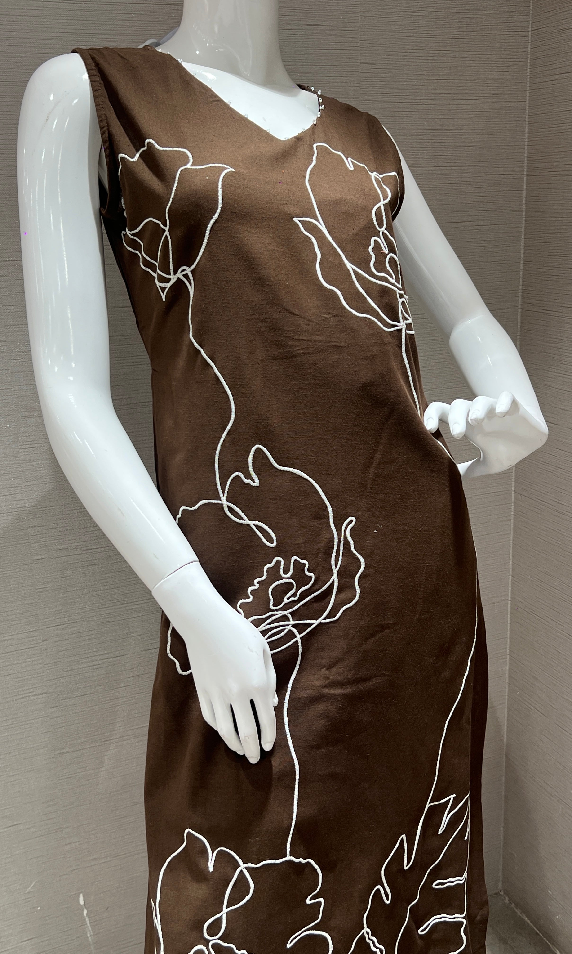 Brown kurta set with palazzo pant