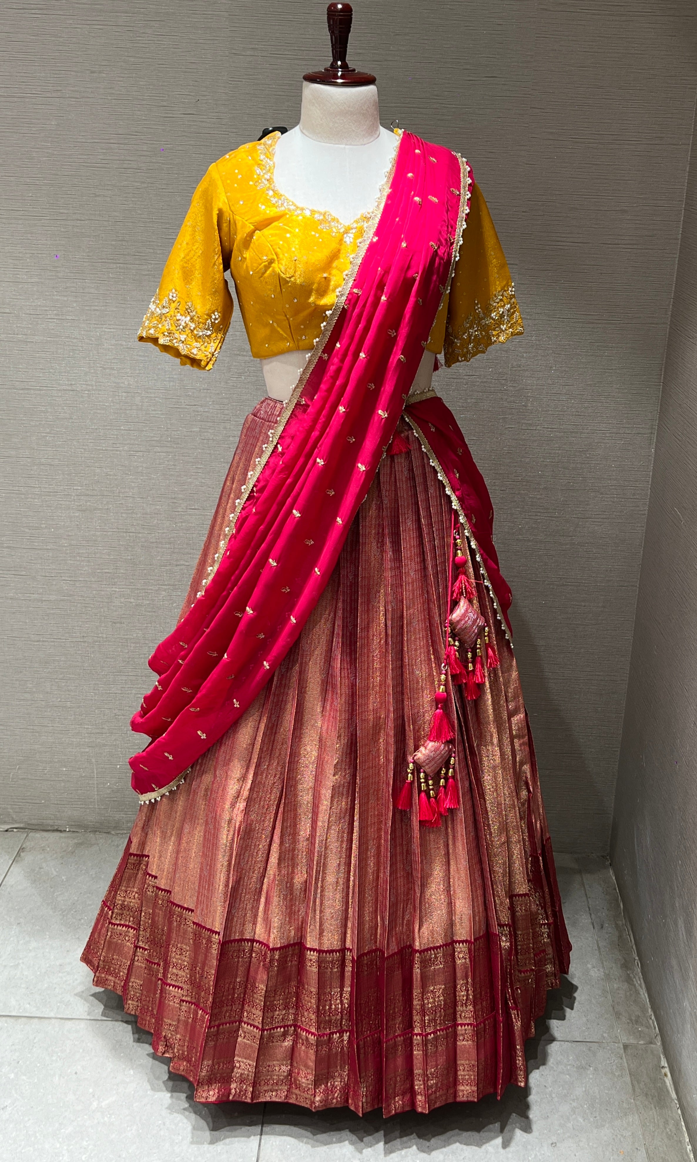 Mustard yellow Lehenga