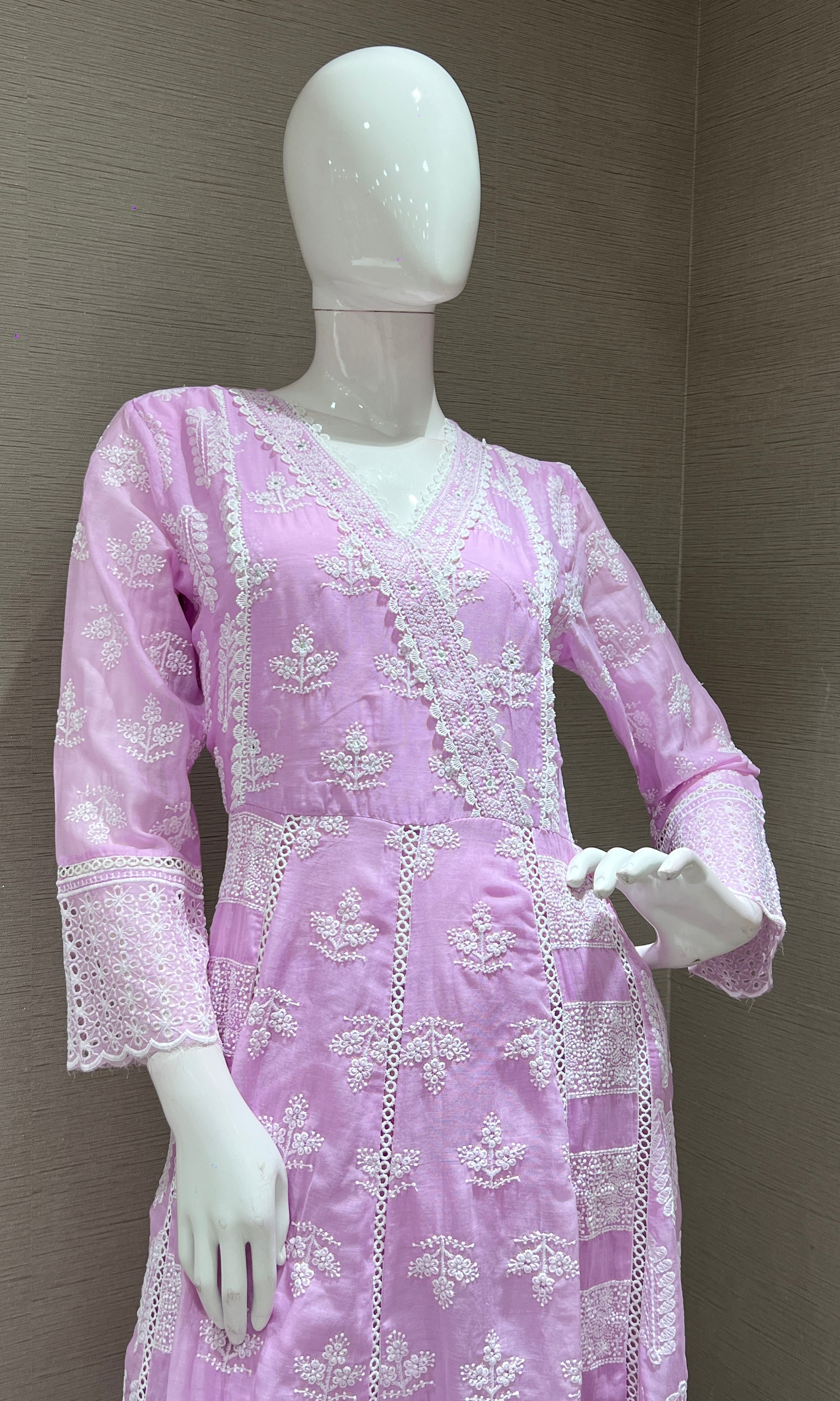 LAVENDER Chikankari Anarkali kurta set