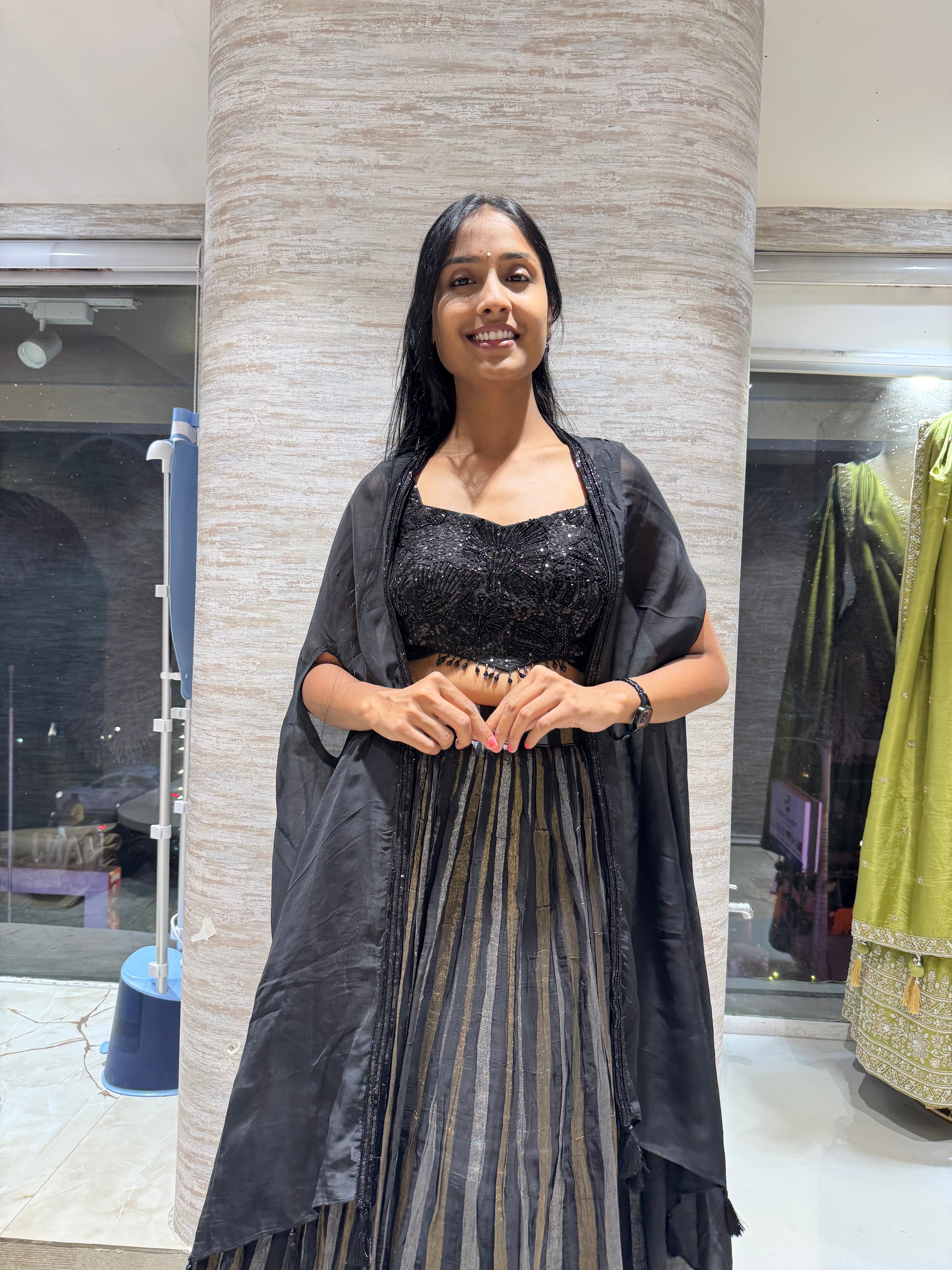BLACK ELEGANT LEHENGA