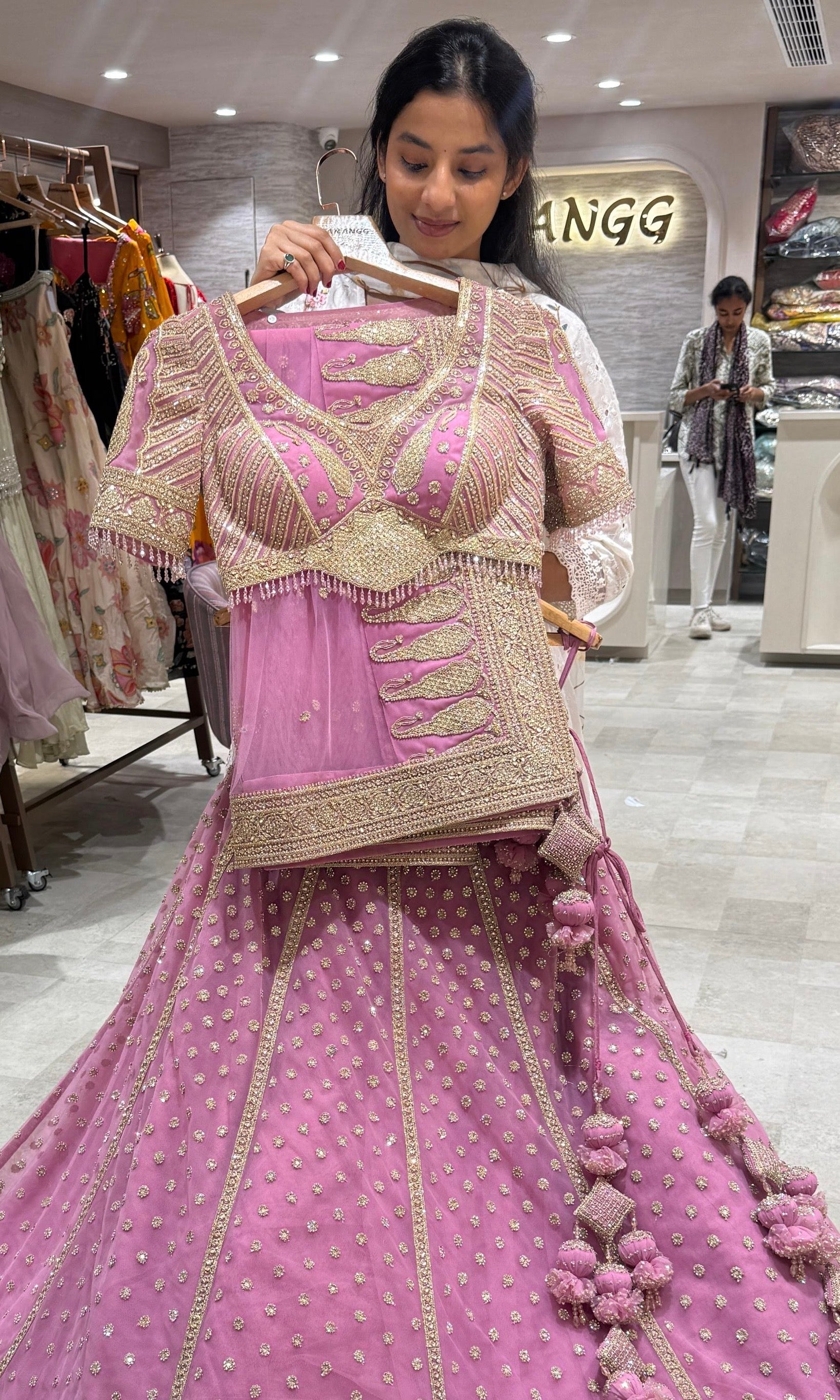 Light pink Lehenga
