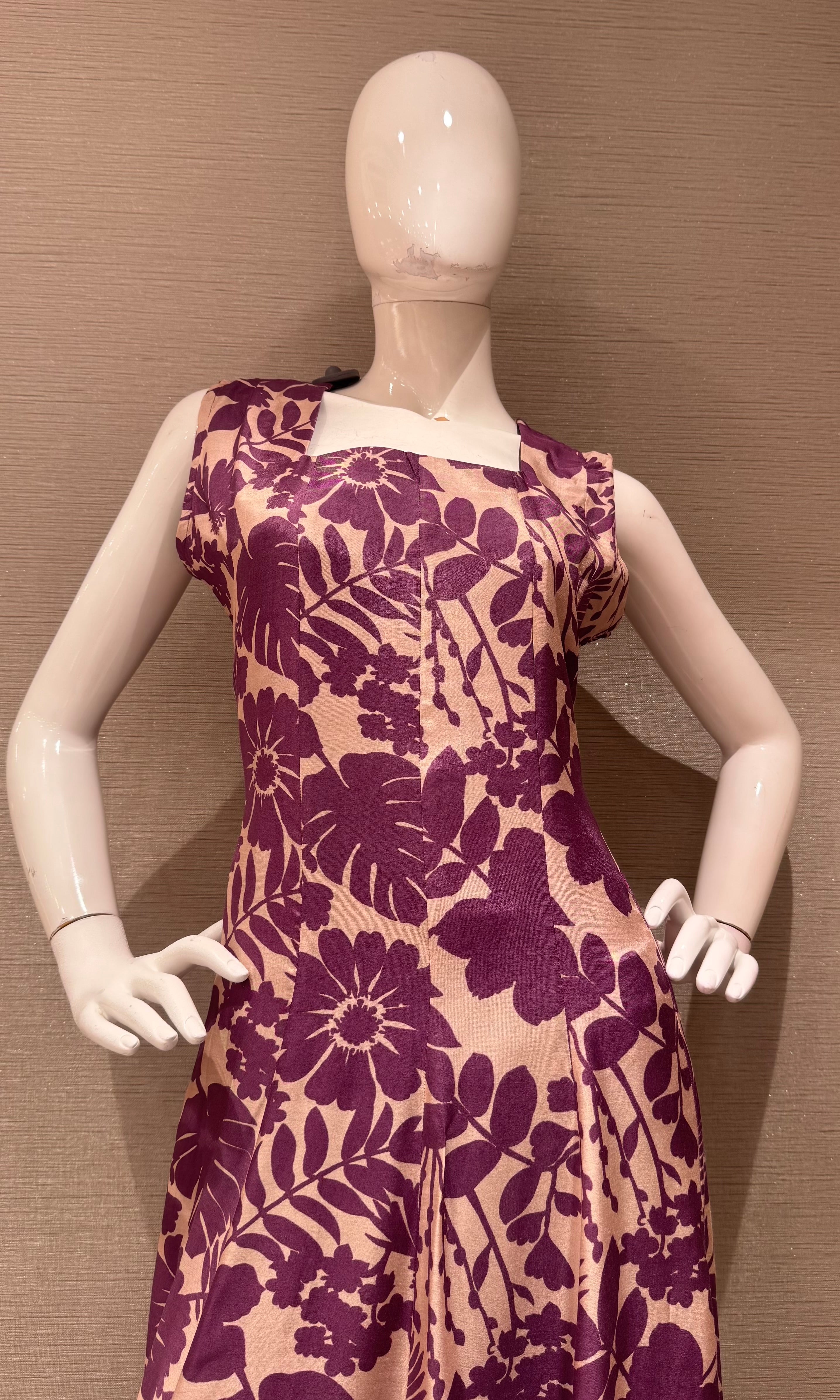 Purple Floral Print Flower frock