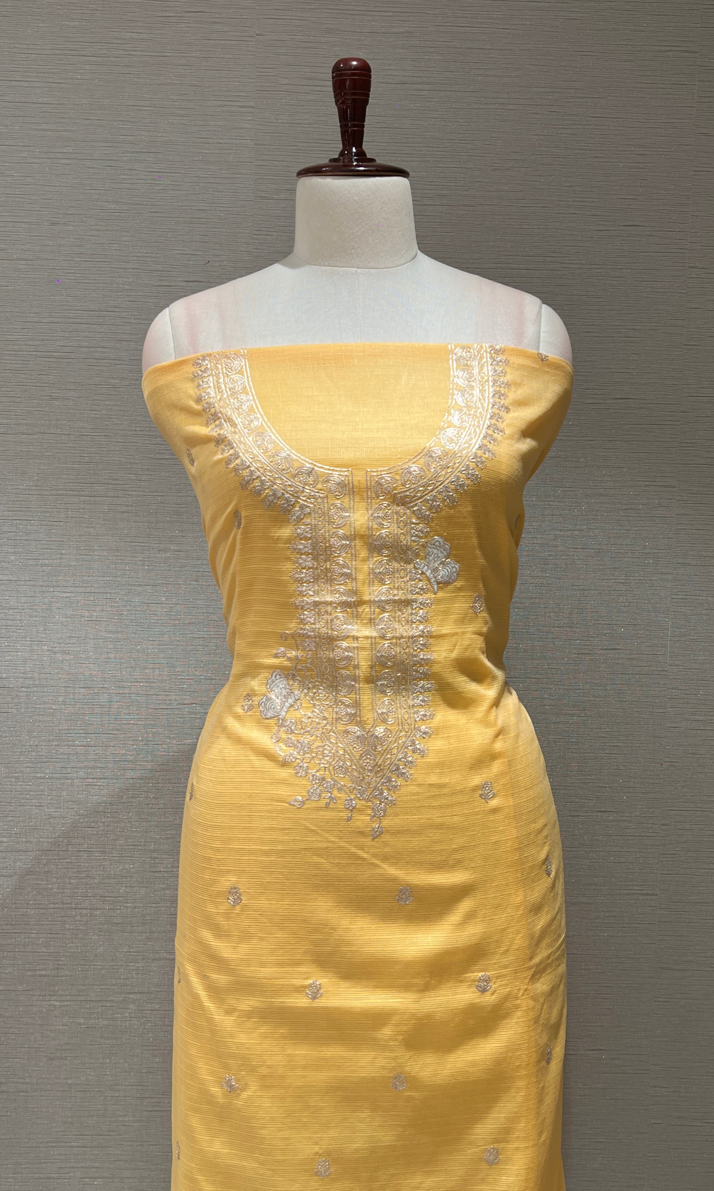 Light yellow dress material